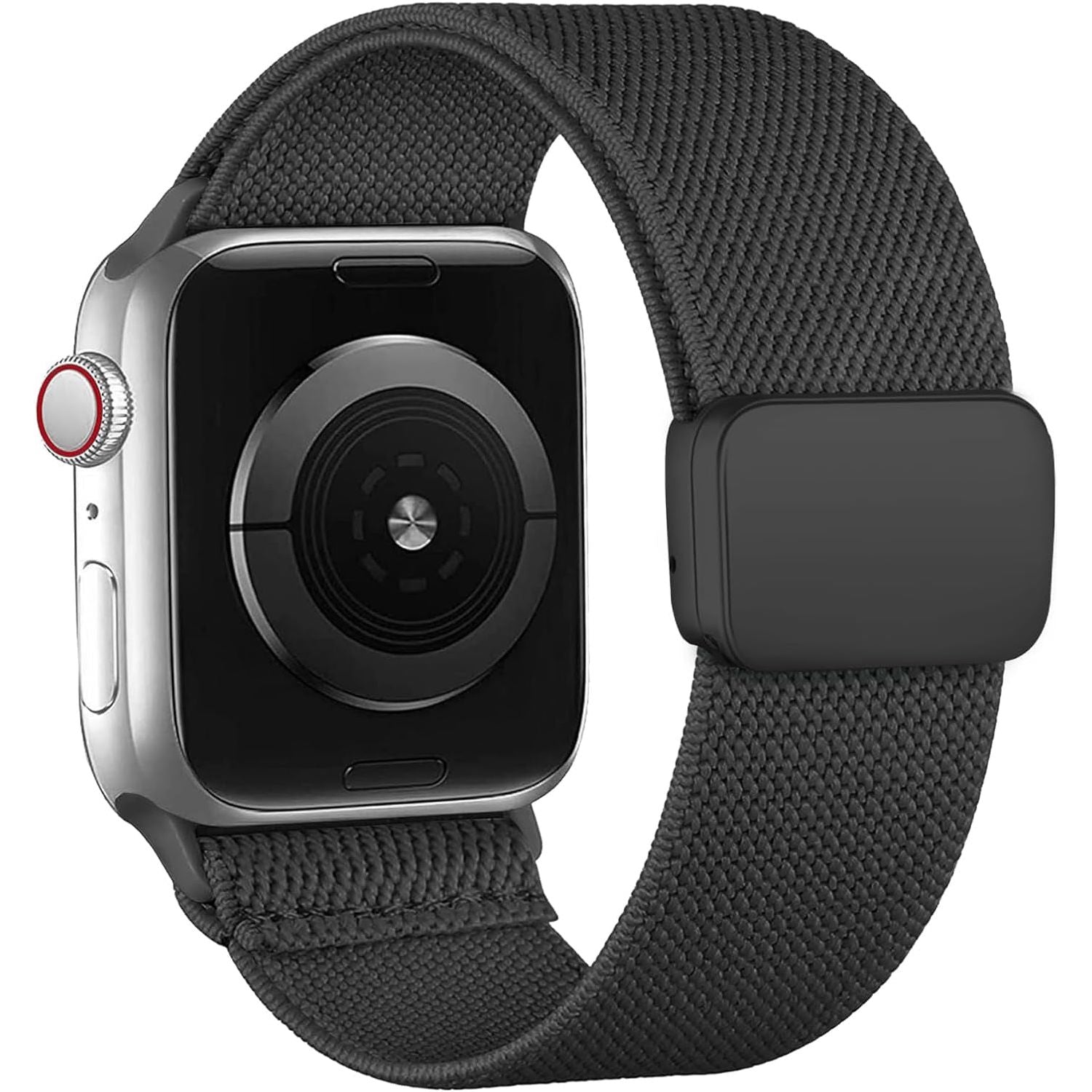 Magnetic Stretchy for Apple Watch Band 46Mm 42Mm 45Mm 44Mm 40Mm 49Mm 41Mm 38Mm Women Men,Nylon Sport Loop Elastic Adjustable Strap for Apple Watch Se/2Nd/Iwatch Ultra/Ultra 2 Series 10/9/8/7/6/5/4/3/2/1