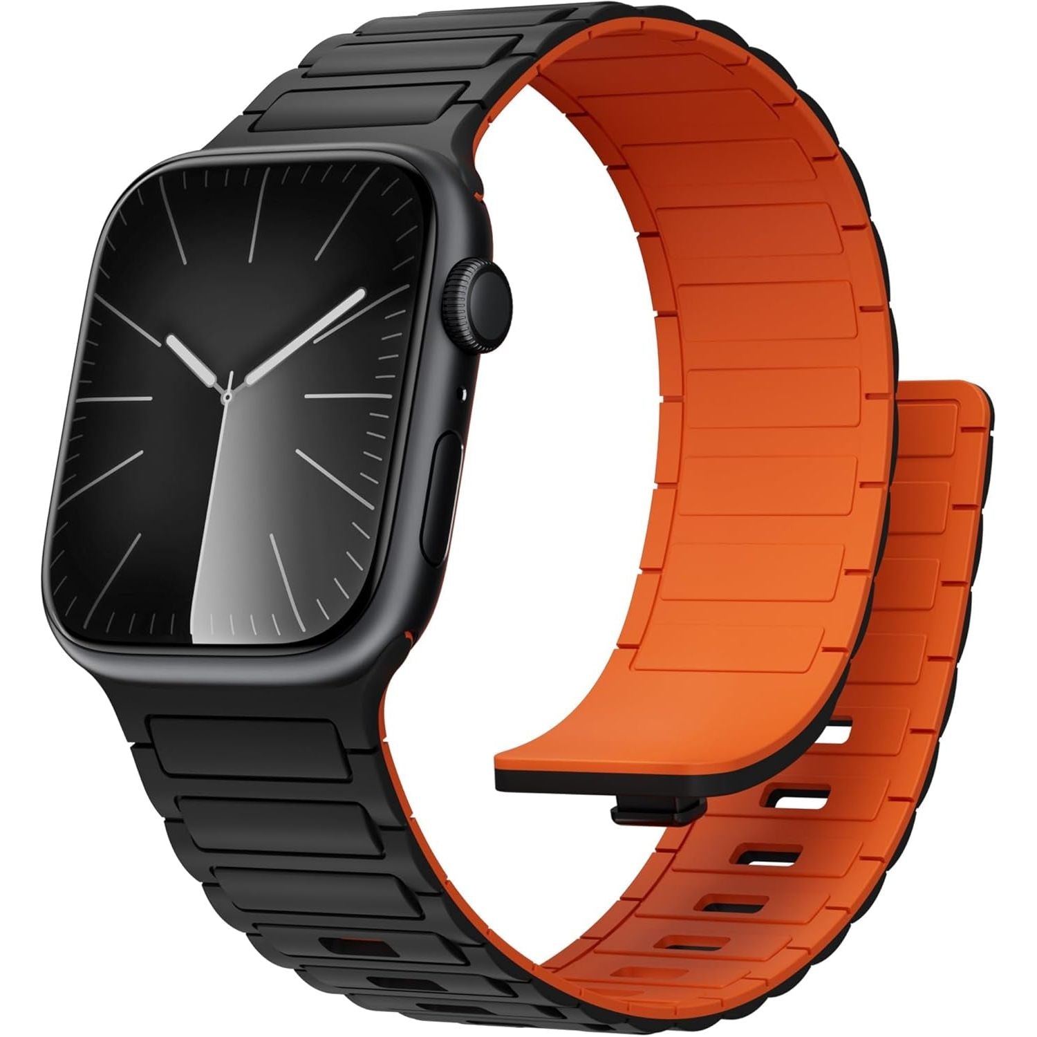 Magnetic Bands for Apple Watch Ultra/2 Band 49Mm 46Mm 45Mm 44Mm 42Mm Iwatch Band 42Mm 41Mm 40Mm 38Mm Women Men,Soft Silicone Strap Sport Loop Bracelet Wristbands for Apple Watch Series 10 9 8 7 6 5 4 3 2 SE 2Nd