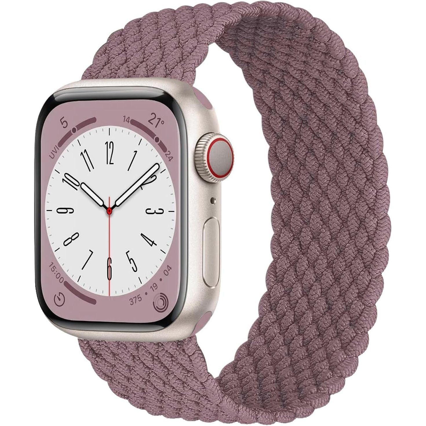 Lace Braided Solo Loop Compatible with Apple Watch Band 38 40 41 42Mm 44 45 46 49Mm for Men Women, Stretchy Nylon Elastic Sport Wristband for Iwatch Series Ultra1/2 SE 1/2 10 9 8 7 6 5 4 3 2 1