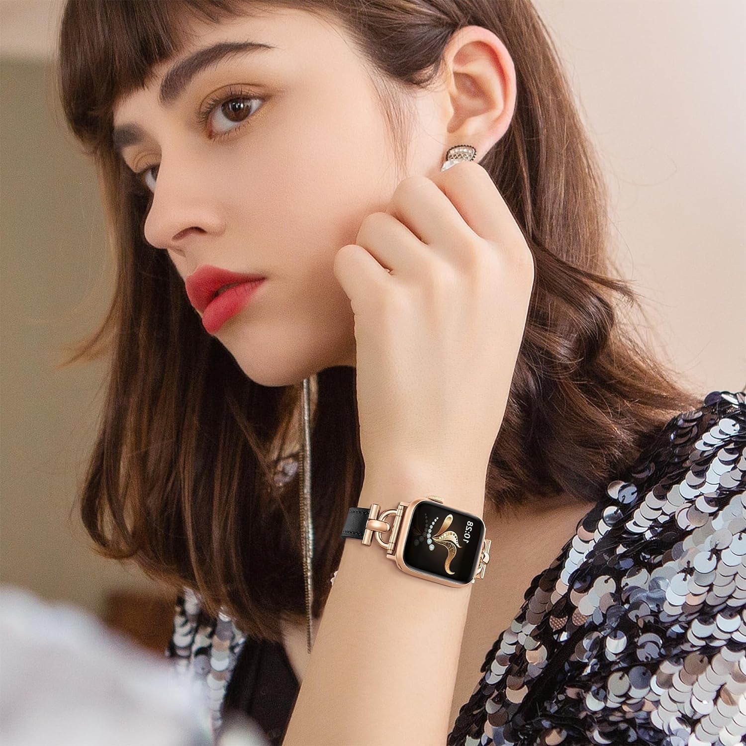 Straplab Bandelle Luxury Leather Apple Watch Strap