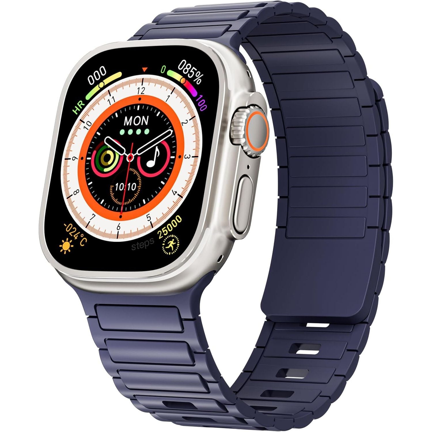 Magnetic Bands for Apple Watch Ultra/2 Band 49Mm 46Mm 45Mm 44Mm 42Mm Iwatch Band 42Mm 41Mm 40Mm 38Mm Women Men,Soft Silicone Strap Sport Loop Bracelet Wristbands for Apple Watch Series 10 9 8 7 6 5 4 3 2 SE 2Nd