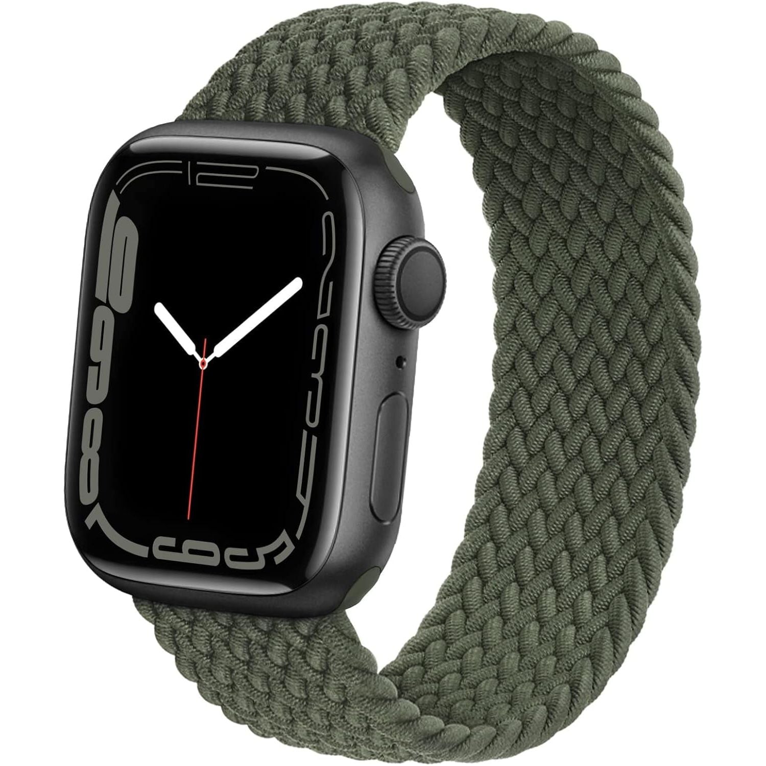 Lace Braided Solo Loop Compatible with Apple Watch Band 38 40 41 42Mm 44 45 46 49Mm for Men Women, Stretchy Nylon Elastic Sport Wristband for Iwatch Series Ultra1/2 SE 1/2 10 9 8 7 6 5 4 3 2 1