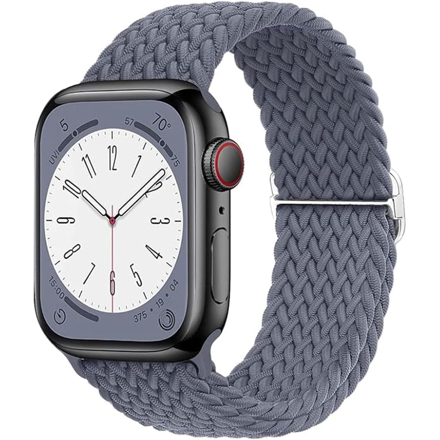 Compatible with Apple Watch Strap Band 49Mm 46Mm 45Mm 44Mm 42Mm Braided Band Replacement Bands Adjustable Stretchable Elastics Sport Wristband for Iwatch Ultra2 Ultra Series10/9/8/7/6/Se/5/4/3/2/1