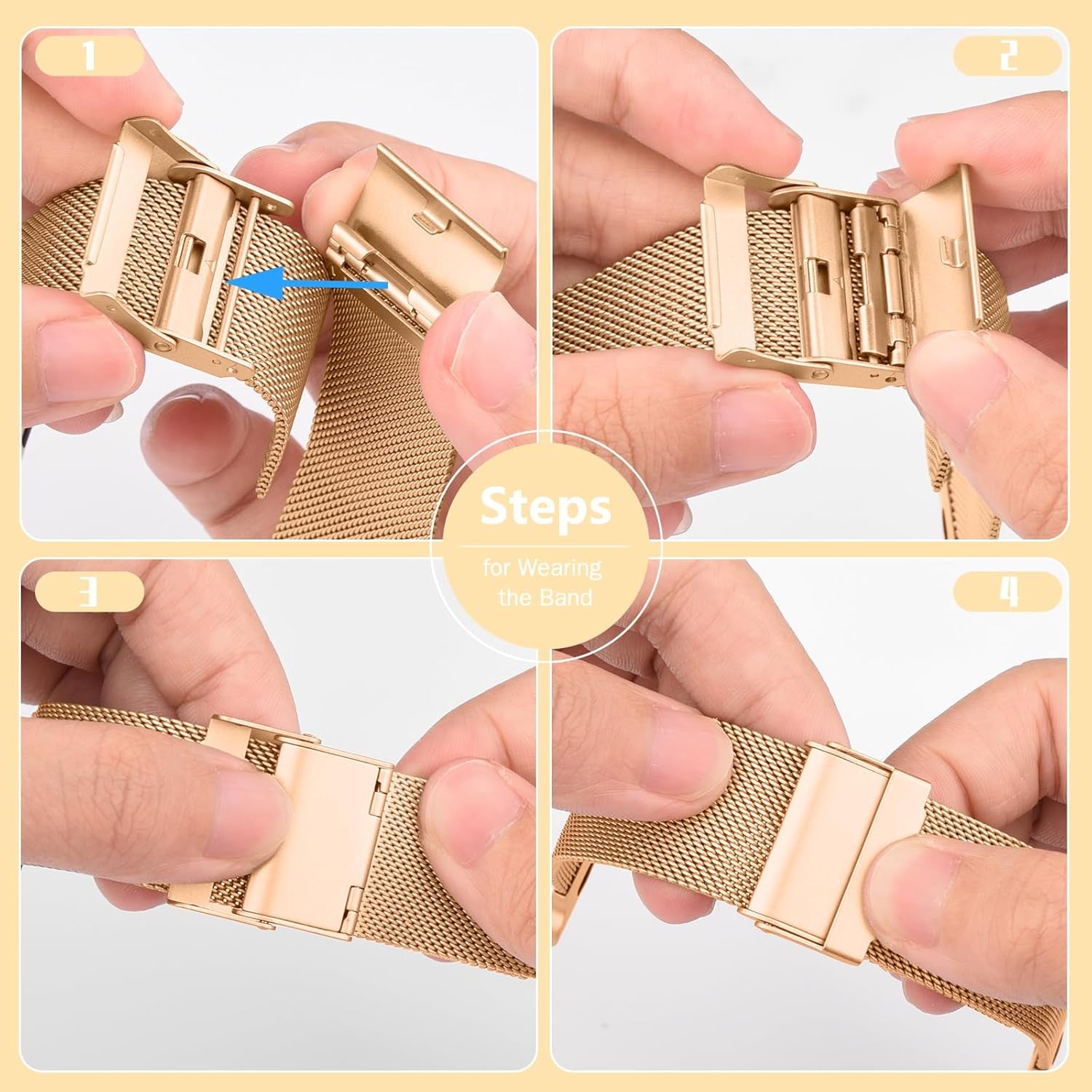 Straplab Magnetic Milanese Band for Apple Watch