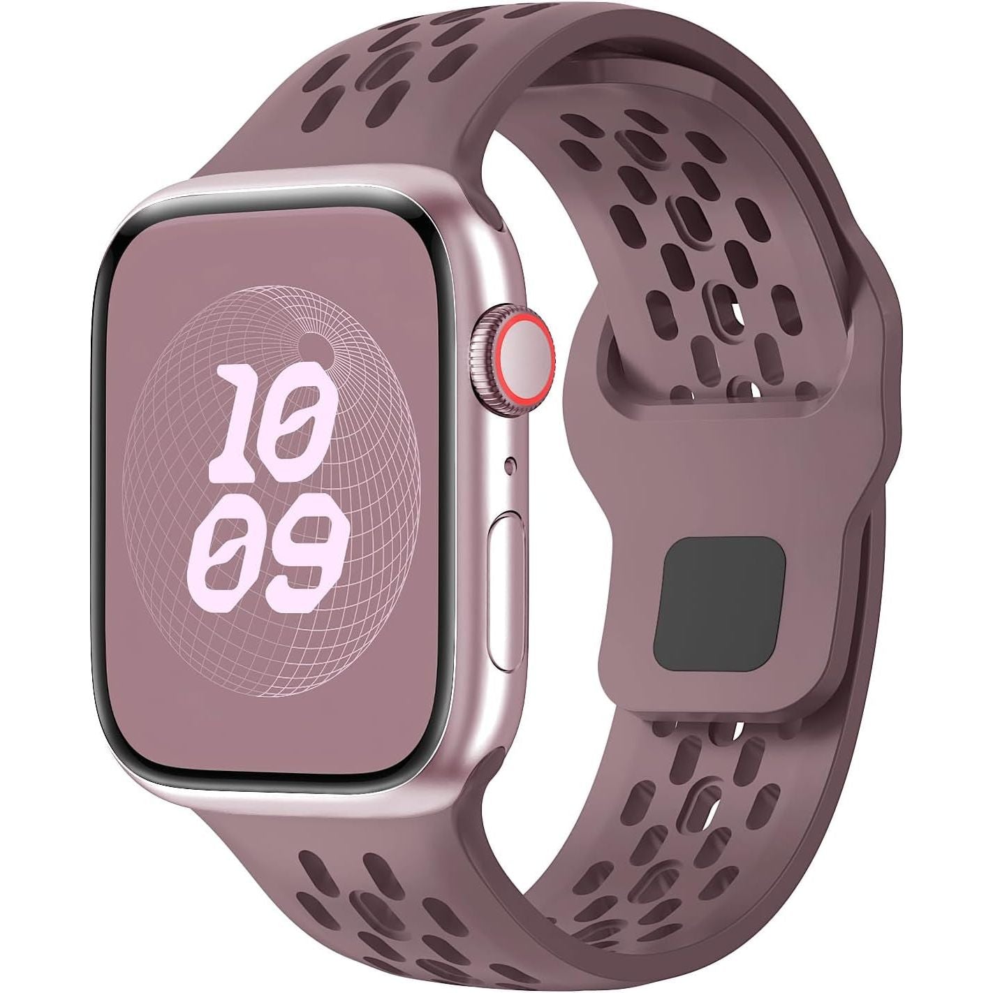 Sport Band for Apple Watch Band 46Mm 45Mm 42Mm 44Mm 49Mm 41Mm 40Mm 38Mm Men Women,Silicone for Apple Watch Strap Breathable Wristband Bracelet Iwatch Ultra Ultra 2 Series 10 9 8 7 SE2 SE 6 5 4 3 2 1 Strap