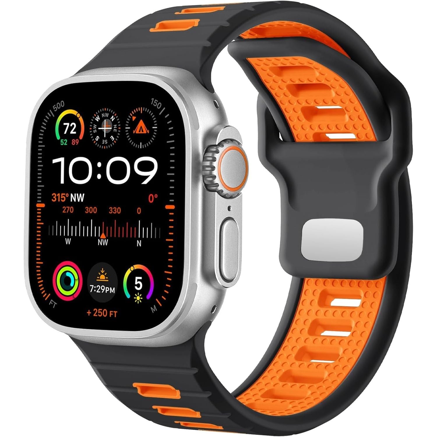Sport Bands Compatible with Apple Watch Ultra 2/Ultra Band, Soft Silicone Sport Waterproof Replacement Strap for Iwatch Series 10 9 8 7 6 5 4 3 2 1 SE 49Mm 46Mm 45Mm 44Mm 42Mm, Multi Colors