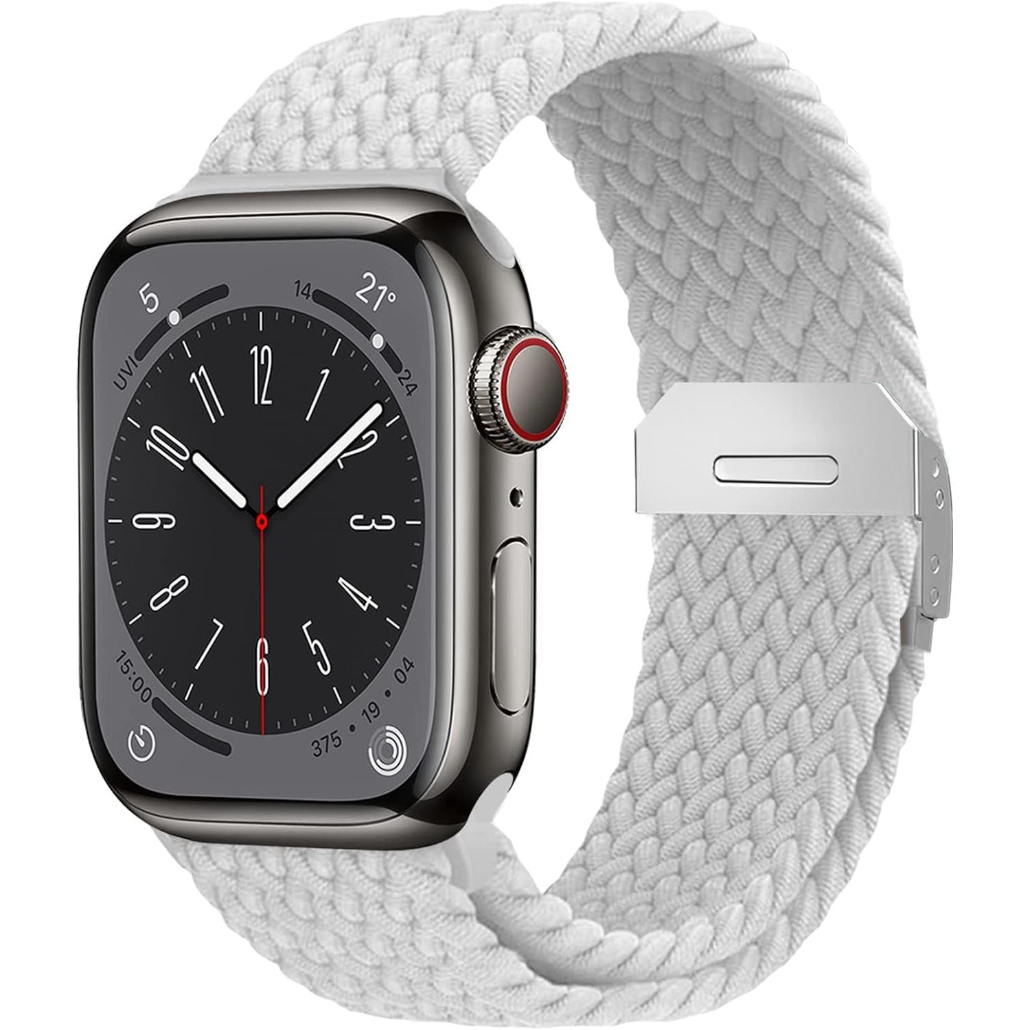 Compatible with Apple Watch Strap Band 49Mm 46Mm 45Mm 44Mm 42Mm Braided Band Replacement Bands Adjustable Stretchable Elastics Sport Wristband for Iwatch Ultra2 Ultra Series10/9/8/7/6/Se/5/4/3/2/1