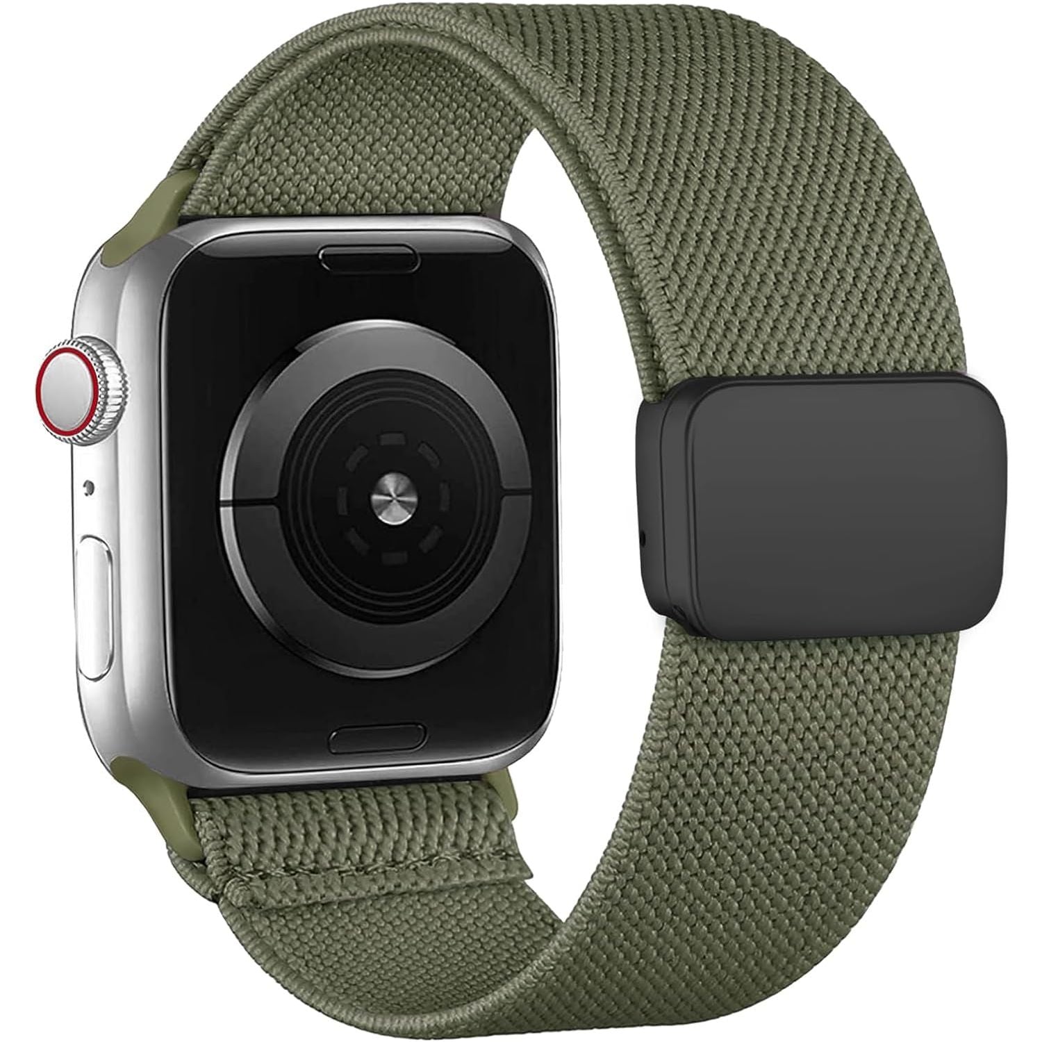 Magnetic Stretchy for Apple Watch Band 46Mm 42Mm 45Mm 44Mm 40Mm 49Mm 41Mm 38Mm Women Men,Nylon Sport Loop Elastic Adjustable Strap for Apple Watch Se/2Nd/Iwatch Ultra/Ultra 2 Series 10/9/8/7/6/5/4/3/2/1