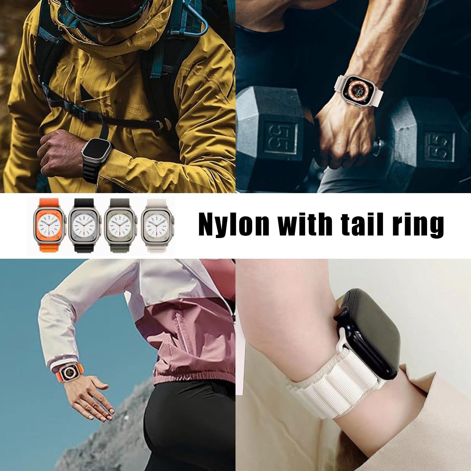 Straplab Adjustable Sport Bands - 4 Pack for Apple Watch