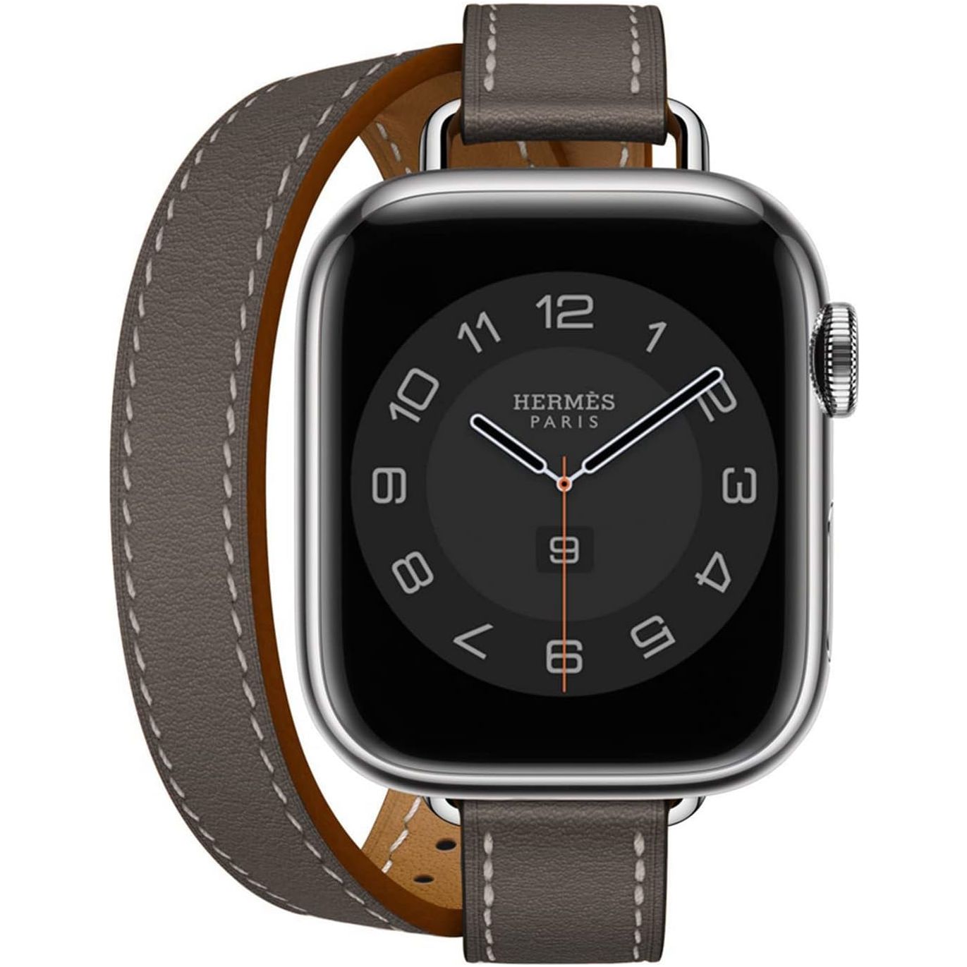 Compatible for Apple Watch Band 49Mm 46Mm 45Mm 44Mm 42Mm 41Mm 40Mm 38Mm Women, Genuine Leather Double Tour Designed Slim Apple Watch Strap for Iwatch Ultra 2/1 Series 10 9 8 7 6 5 4 3 2 1 SE