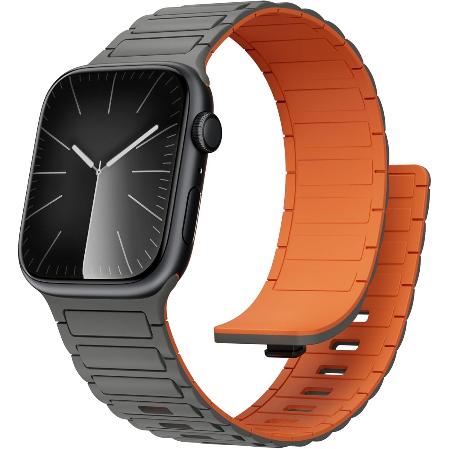 Magnetic Bands for Apple Watch Ultra/2 Band 49Mm 46Mm 45Mm 44Mm 42Mm Iwatch Band 42Mm 41Mm 40Mm 38Mm Women Men,Soft Silicone Strap Sport Loop Bracelet Wristbands for Apple Watch Series 10 9 8 7 6 5 4 3 2 SE 2Nd