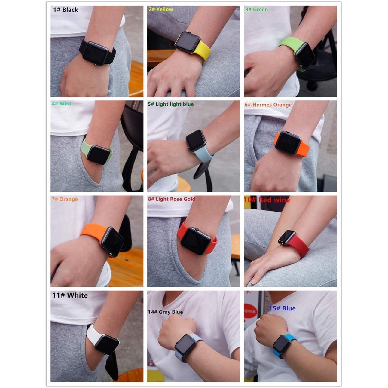 Straplab Soft Silicone Sport Strap for Apple Watch
