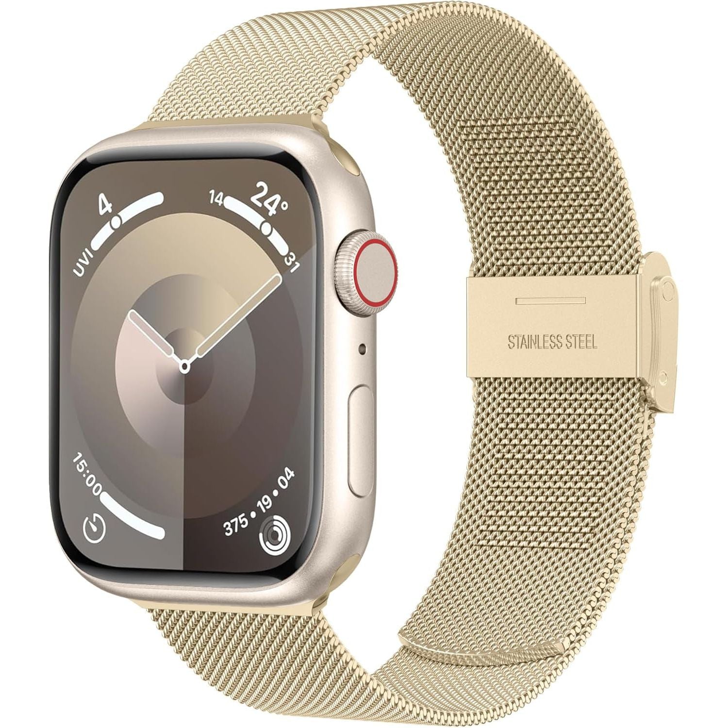 Metal Bands for Apple Watch Band 38Mm 40Mm 41Mm 42Mm Women Men, Soft Magnetic Stainless Steel Milanese Mesh Loop Replacement Strap for Iwatch Series 10/9/8/7/SE/6/5/4/3/2/1