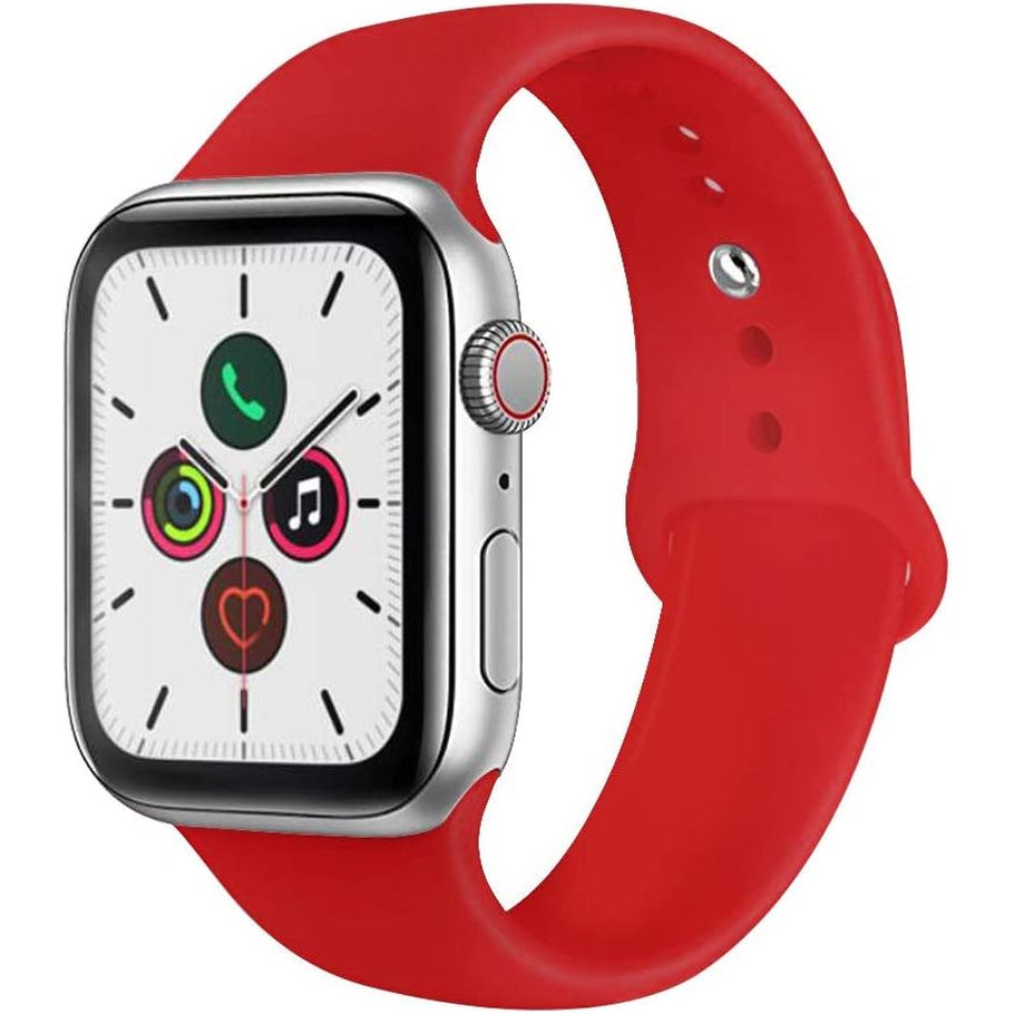 For Apple Watch Band 38Mm 40Mm 41Mm 42Mm 44Mm 45Mm 46Mm 49Mm Soft Silicone Sport Strap Compatible for Apple Iwatch Ultra 2 Ultra Series 10/9/8/7/6/5/4/3/2/SE 2/Se(White,38/40/41/42Mm(Series 10)-S/M)
