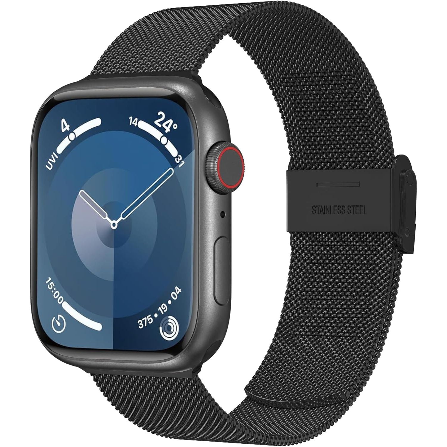 Metal Bands for Apple Watch Band 38Mm 40Mm 41Mm 42Mm Women Men, Soft Magnetic Stainless Steel Milanese Mesh Loop Replacement Strap for Iwatch Series 10/9/8/7/SE/6/5/4/3/2/1