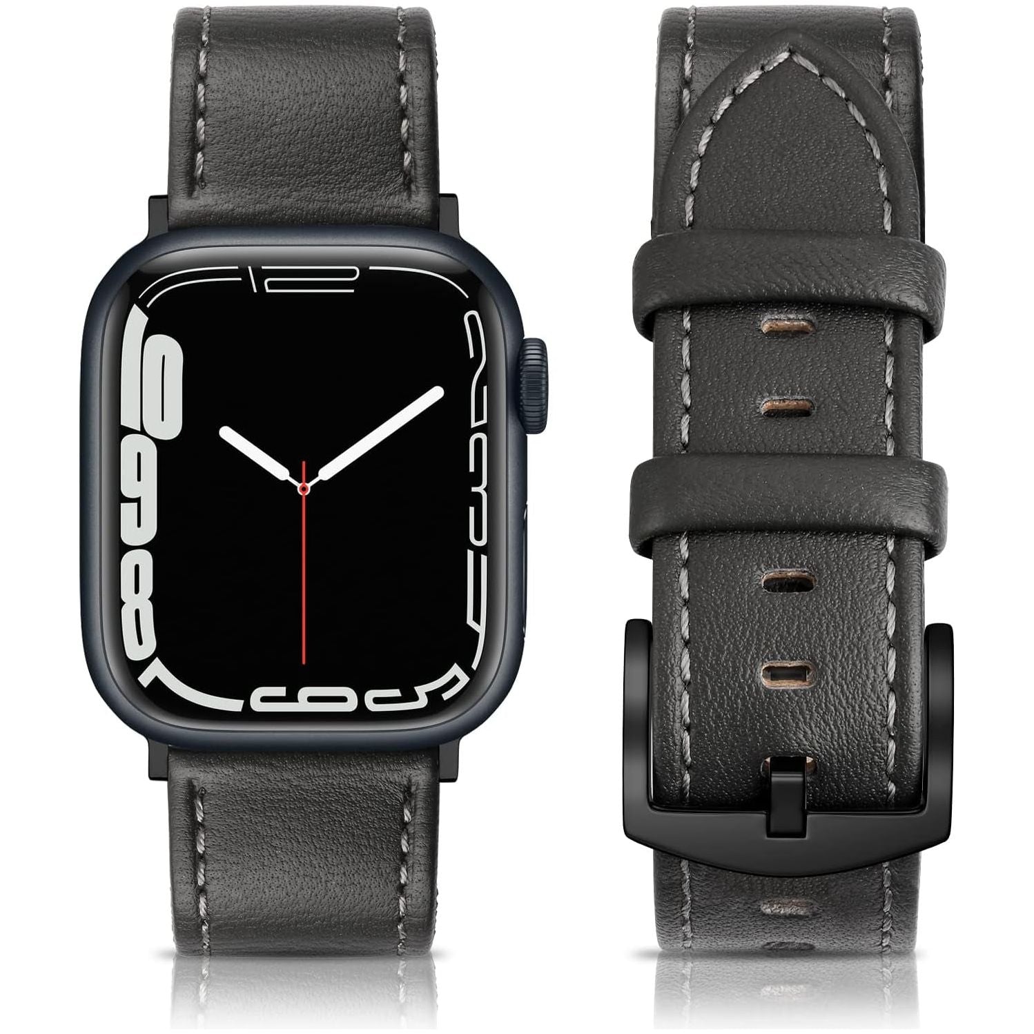 Leather Bands Compatible with Apple Watch 42Mm 44Mm 45Mm Band Men Women,Vintage Genuine Leather Wristband Replacement Band Compatible for Apple Iwatch Series 8 7 6 5 4 3 2 1 SE Sports Edition