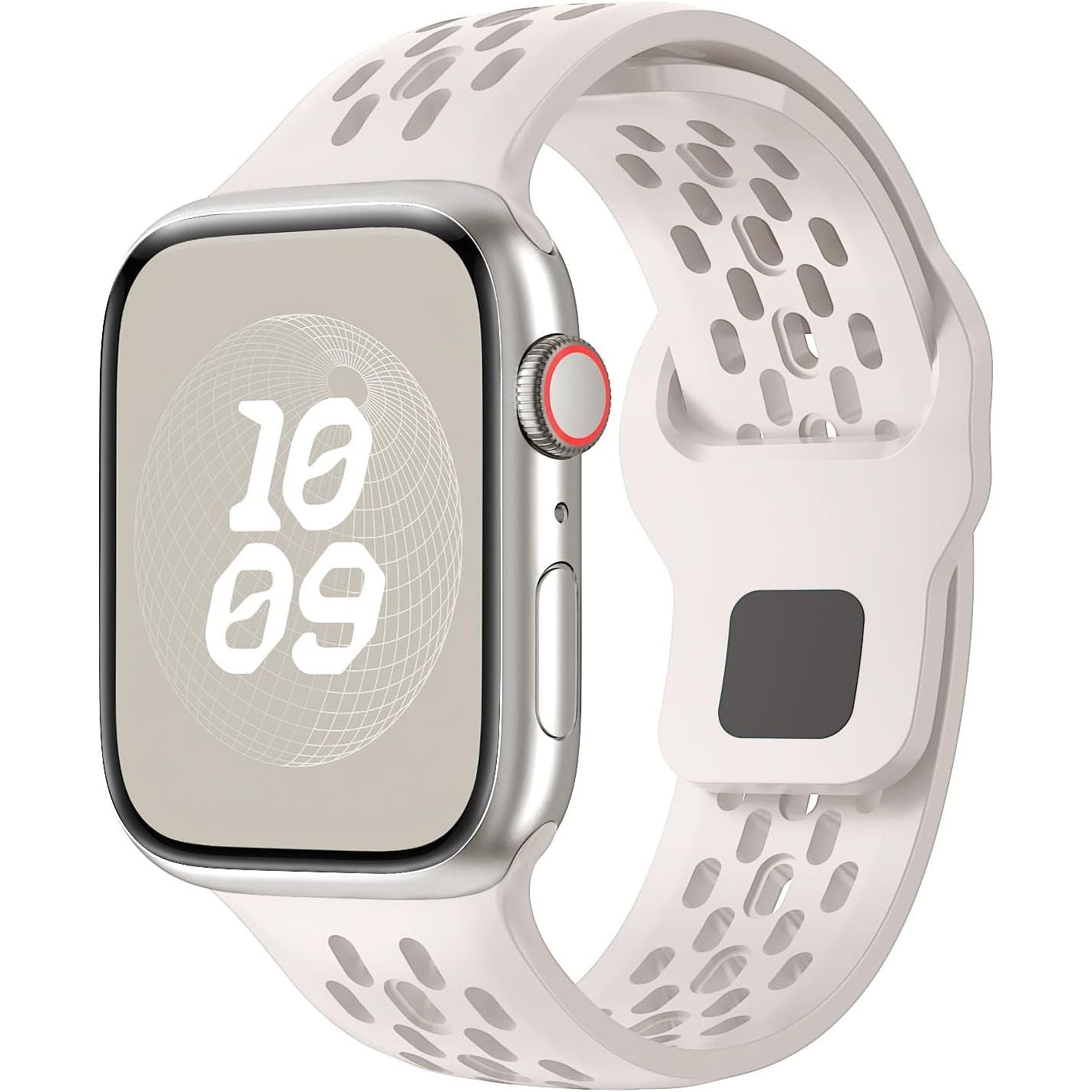 Sport Band for Apple Watch Band 46Mm 45Mm 42Mm 44Mm 49Mm 41Mm 40Mm 38Mm Men Women,Silicone for Apple Watch Strap Breathable Wristband Bracelet Iwatch Ultra Ultra 2 Series 10 9 8 7 SE2 SE 6 5 4 3 2 1 Strap