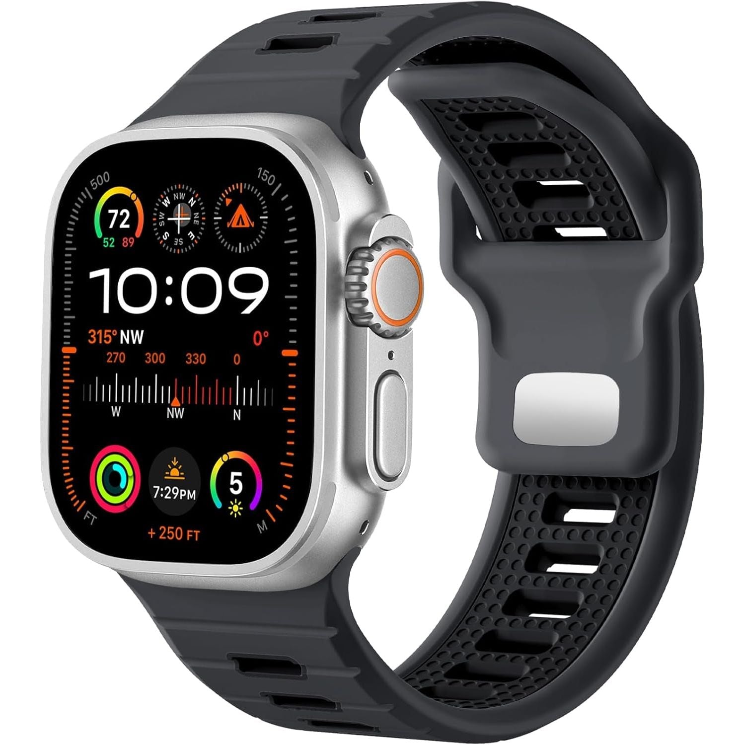 Sport Bands Compatible with Apple Watch Ultra 2/Ultra Band, Soft Silicone Sport Waterproof Replacement Strap for Iwatch Series 10 9 8 7 6 5 4 3 2 1 SE 49Mm 46Mm 45Mm 44Mm 42Mm, Multi Colors