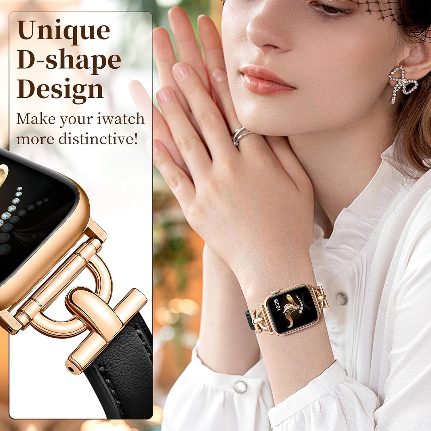 Straplab Bandelle Luxury Leather Apple Watch Strap