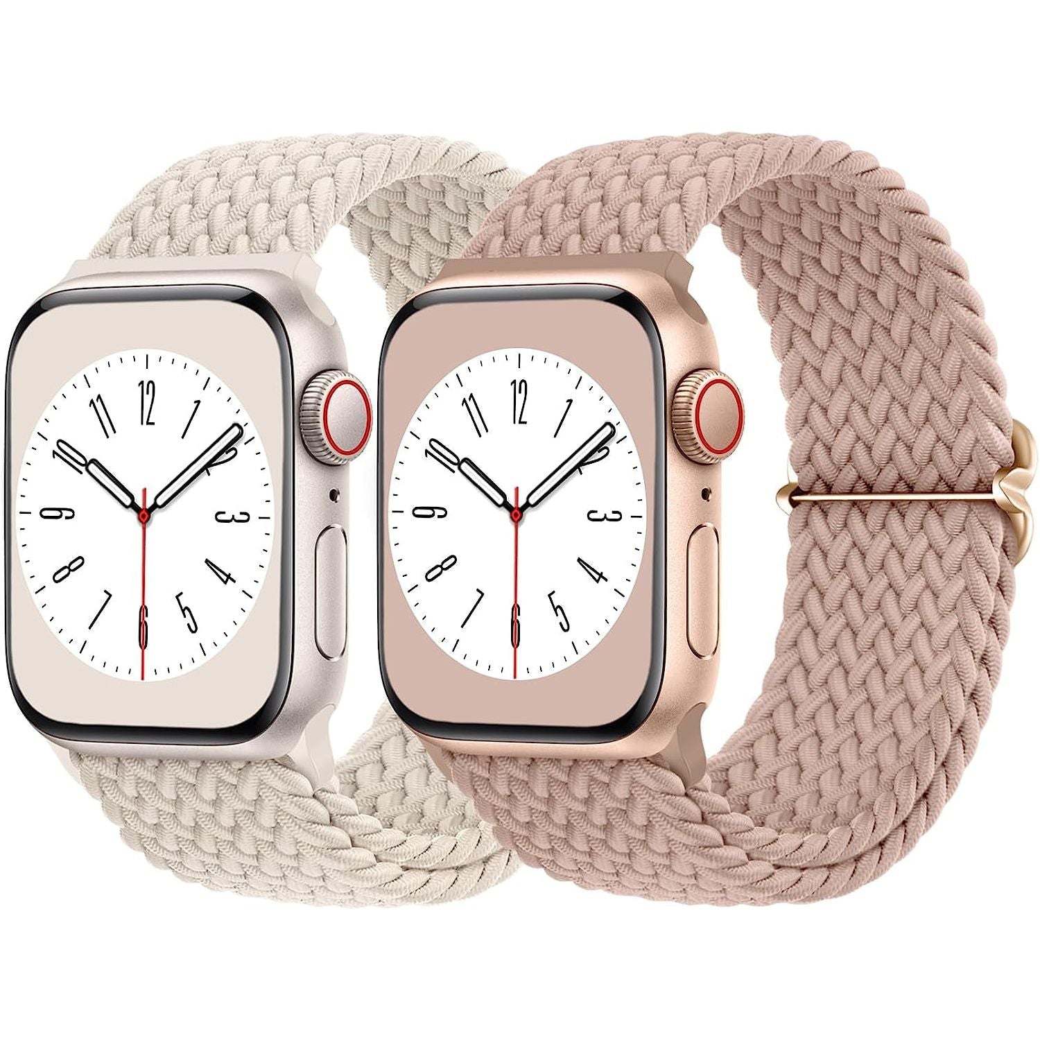2 Pack Braided Solo Loop for Apple Watch Band 38Mm 40Mm 41Mm 42Mm 44Mm 46Mm 45Mm 49Mm for Women Men, Adjustable Sport Strap Stretchy Bands for Iwatch Series 10 9 8 7 6 5 4 3 2 1 SE Ultra Ultra 2