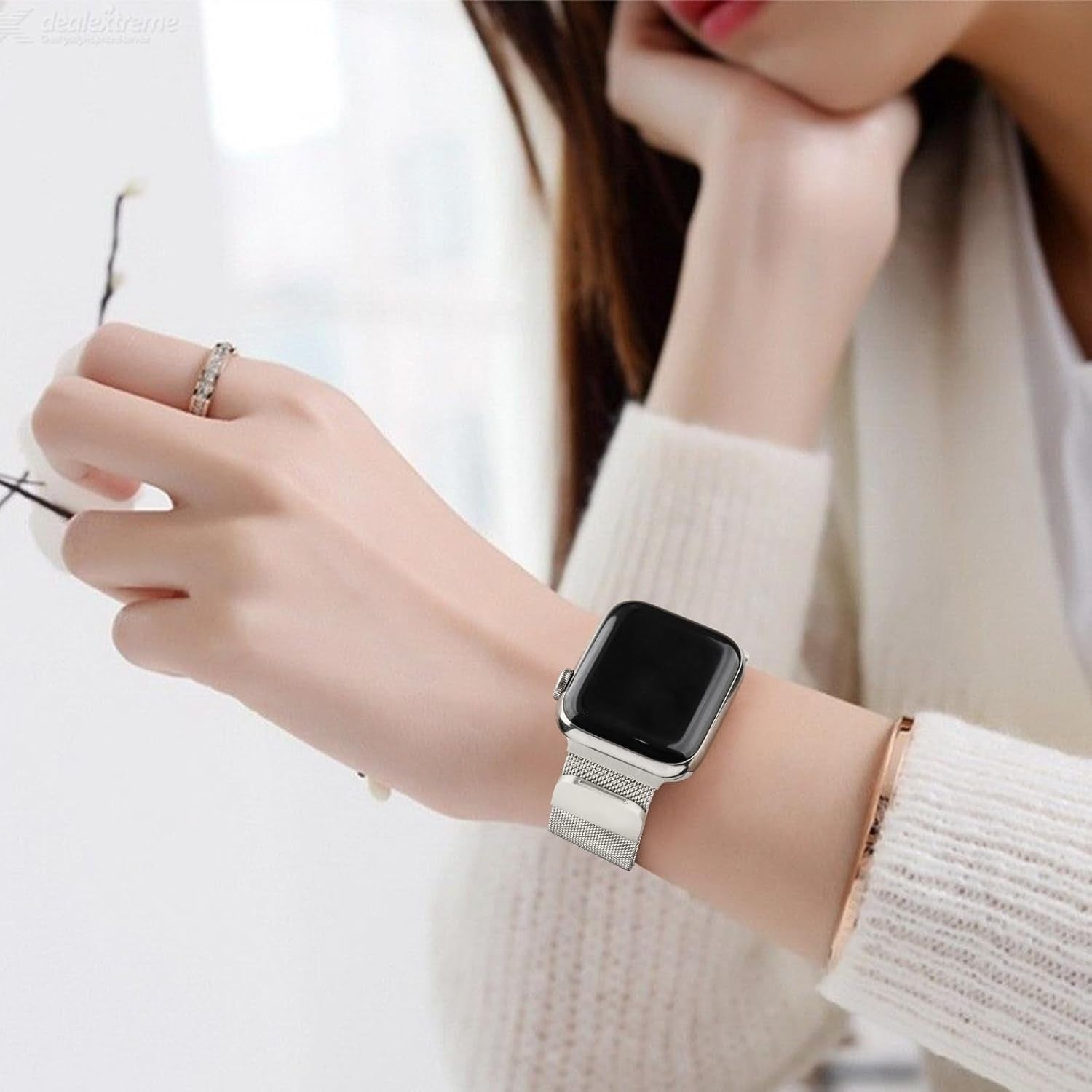 Straplab Magnetic Milanese Mesh Band for Apple Watch