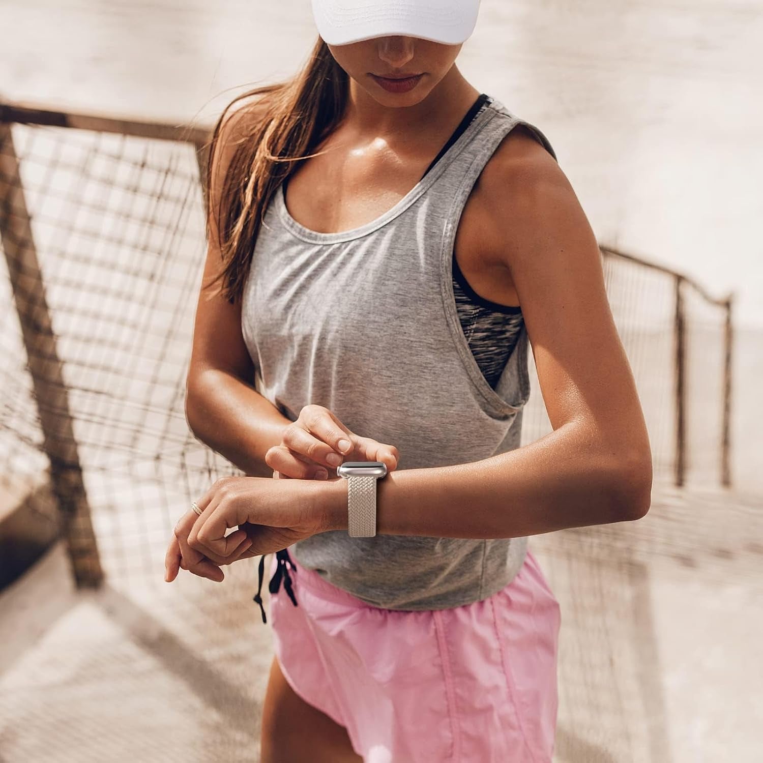 Straplab 4 Pack Braided Stretchy Solo Loop for Apple Watch