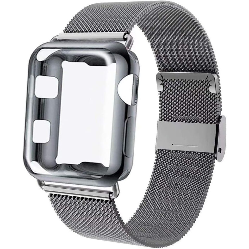Bands Compatible for Apple Watch 38Mm 40Mm 41Mm 42Mm 44Mm 45Mm Metal Adjustable Stainless Steel Strap for Iwatch Series 7/8/6/SE/5/4/3/2/1