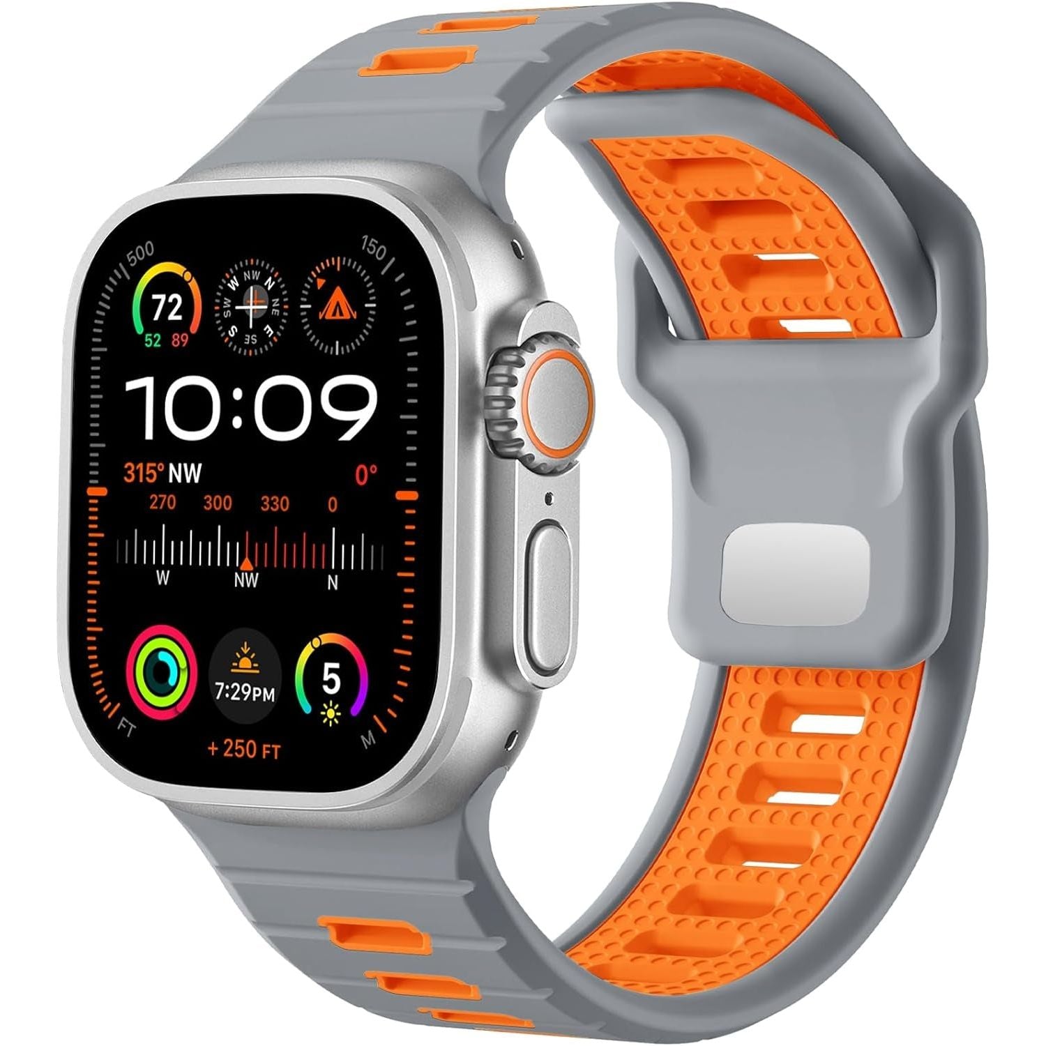 Sport Bands Compatible with Apple Watch Ultra 2/Ultra Band, Soft Silicone Sport Waterproof Replacement Strap for Iwatch Series 10 9 8 7 6 5 4 3 2 1 SE 49Mm 46Mm 45Mm 44Mm 42Mm, Multi Colors