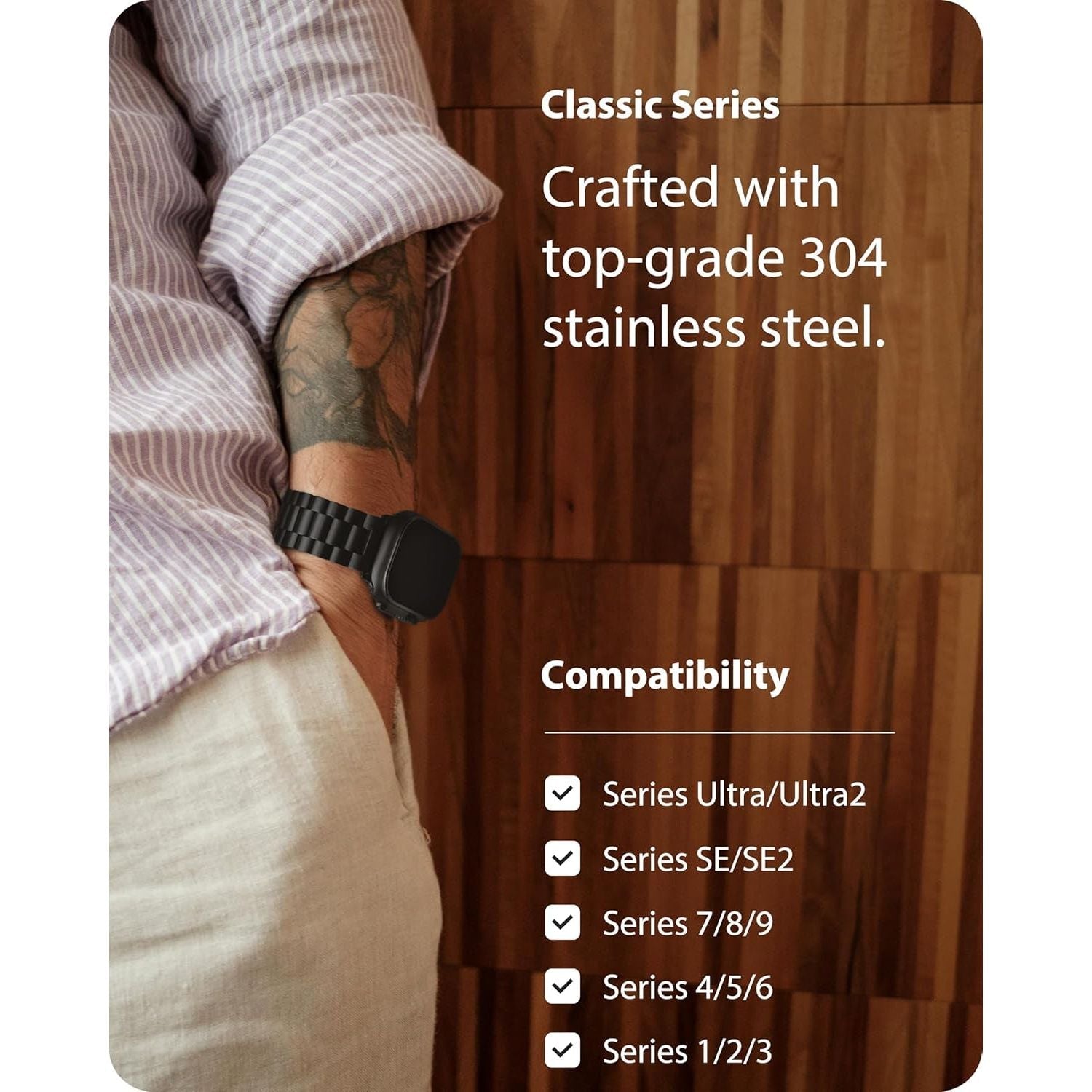 Straplab Steel Luxe Apple Watch Band