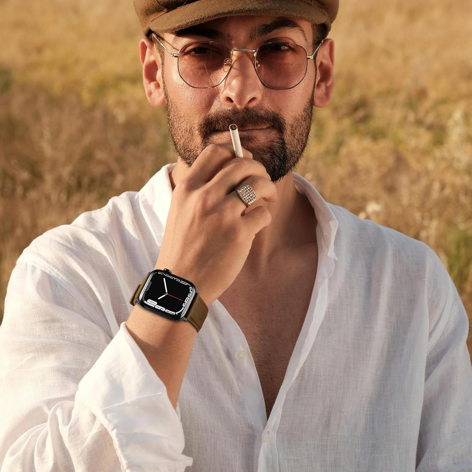 Straplab Vintage Genuine Leather Band for Apple Watch