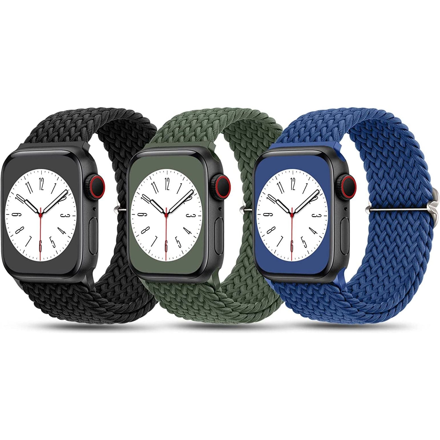 Stretchy Nylon Bands Compatible with Apple Watch Band 38Mm 40Mm 41Mm 42Mm for Women Men, Adjustable Breathable Elastic Sport Strap Solo Loop for Apple Watch SE Iwatch Series 10 9 8 7 6 5 4 3 2