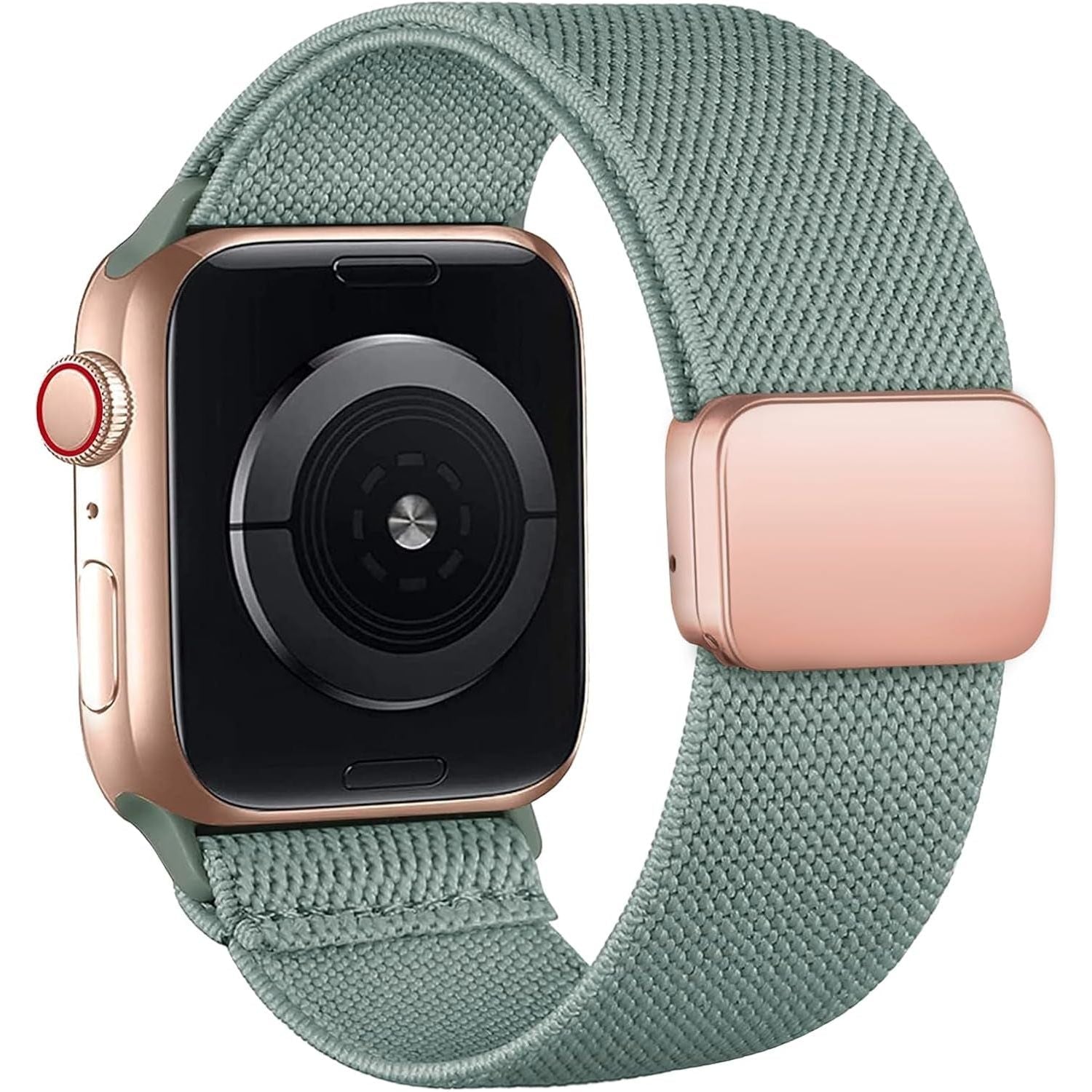 Magnetic Stretchy for Apple Watch Band 46Mm 42Mm 45Mm 44Mm 40Mm 49Mm 41Mm 38Mm Women Men,Nylon Sport Loop Elastic Adjustable Strap for Apple Watch Se/2Nd/Iwatch Ultra/Ultra 2 Series 10/9/8/7/6/5/4/3/2/1