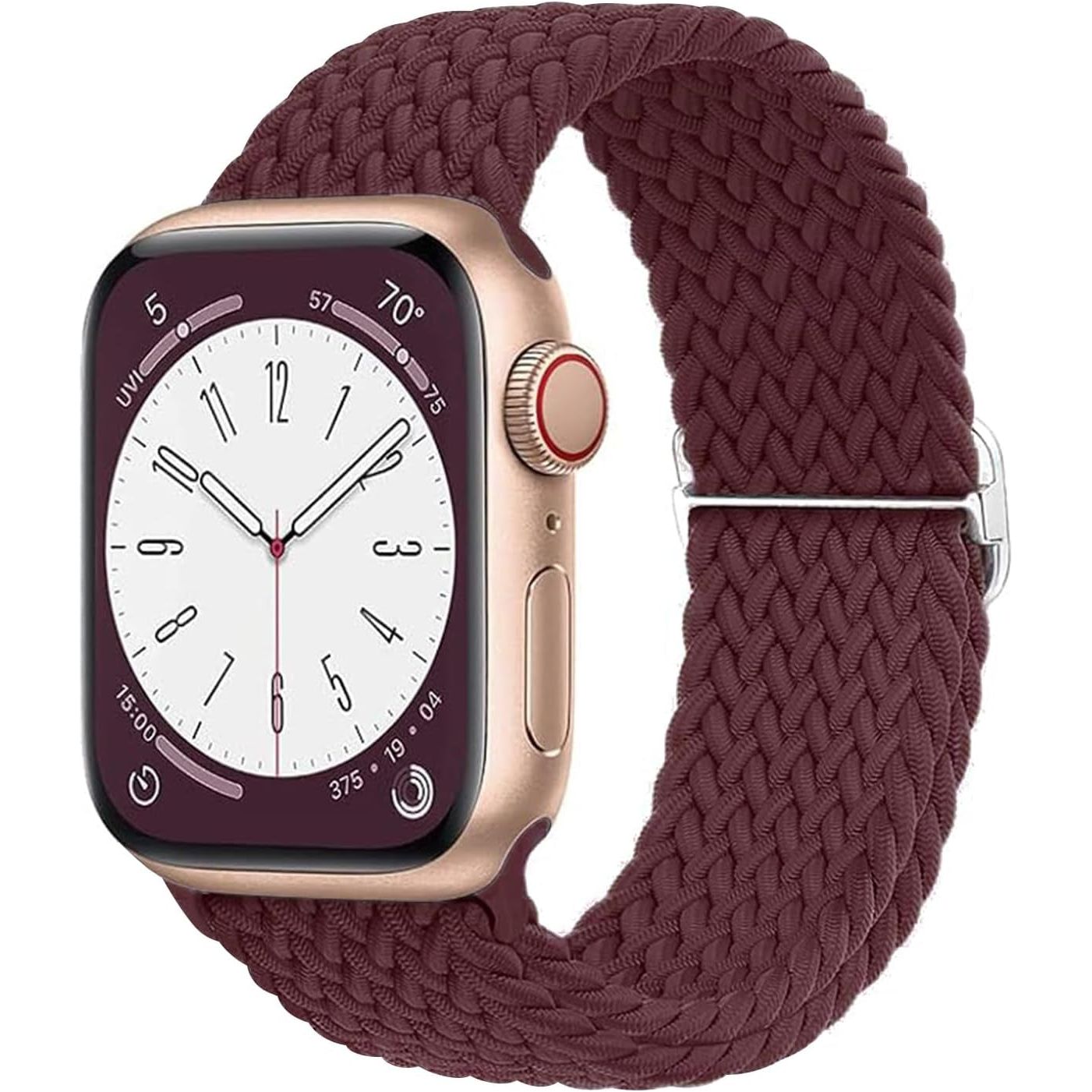 Compatible with Apple Watch Strap Band 49Mm 46Mm 45Mm 44Mm 42Mm Braided Band Replacement Bands Adjustable Stretchable Elastics Sport Wristband for Iwatch Ultra2 Ultra Series10/9/8/7/6/Se/5/4/3/2/1