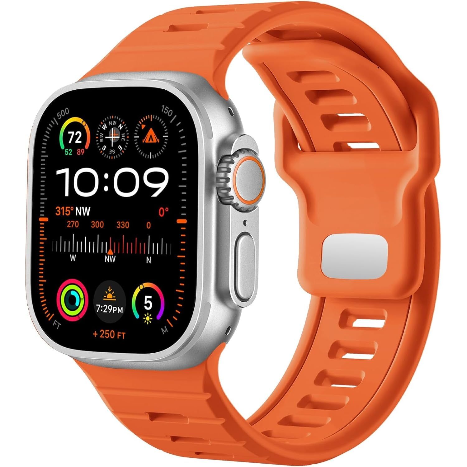 Sport Bands Compatible with Apple Watch Ultra 2/Ultra Band, Soft Silicone Sport Waterproof Replacement Strap for Iwatch Series 10 9 8 7 6 5 4 3 2 1 SE 49Mm 46Mm 45Mm 44Mm 42Mm, Multi Colors