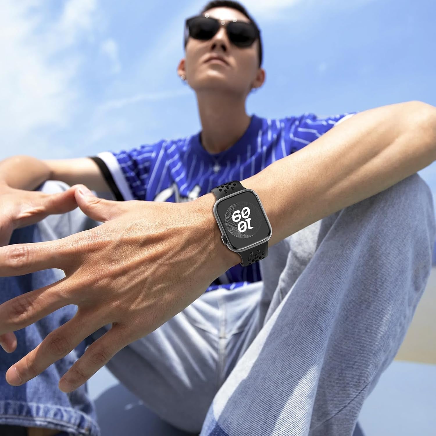 Straplab Bandelle Sport Silicone Watch Band for Apple Watch