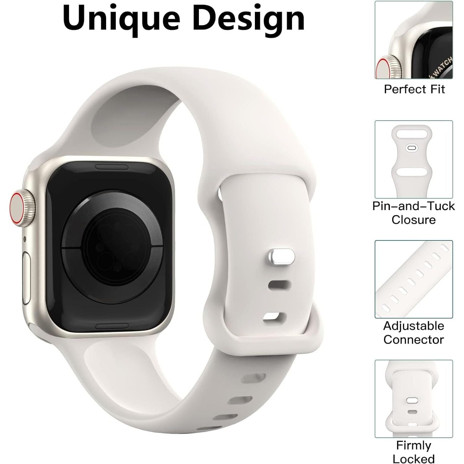 Straplab 6 Pack Sports Bands for Apple Watch (38-49mm)