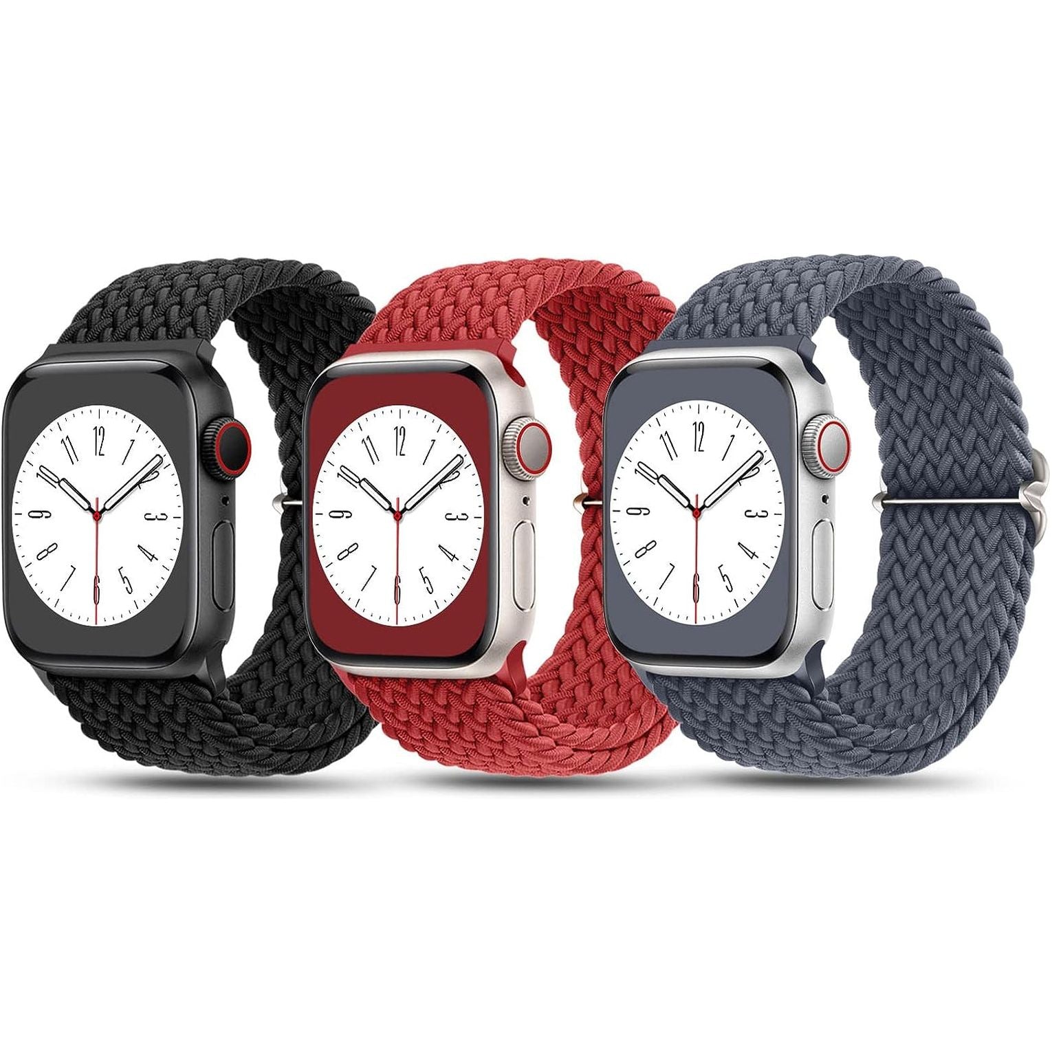 Stretchy Nylon Bands Compatible with Apple Watch Band 38Mm 40Mm 41Mm 42Mm for Women Men, Adjustable Breathable Elastic Sport Strap Solo Loop for Apple Watch SE Iwatch Series 10 9 8 7 6 5 4 3 2