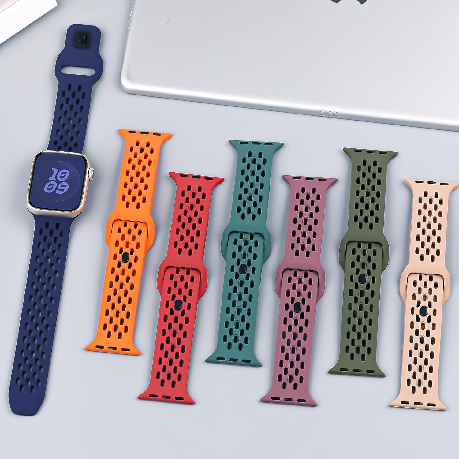 Straplab Bandelle Sport Silicone Watch Band for Apple Watch