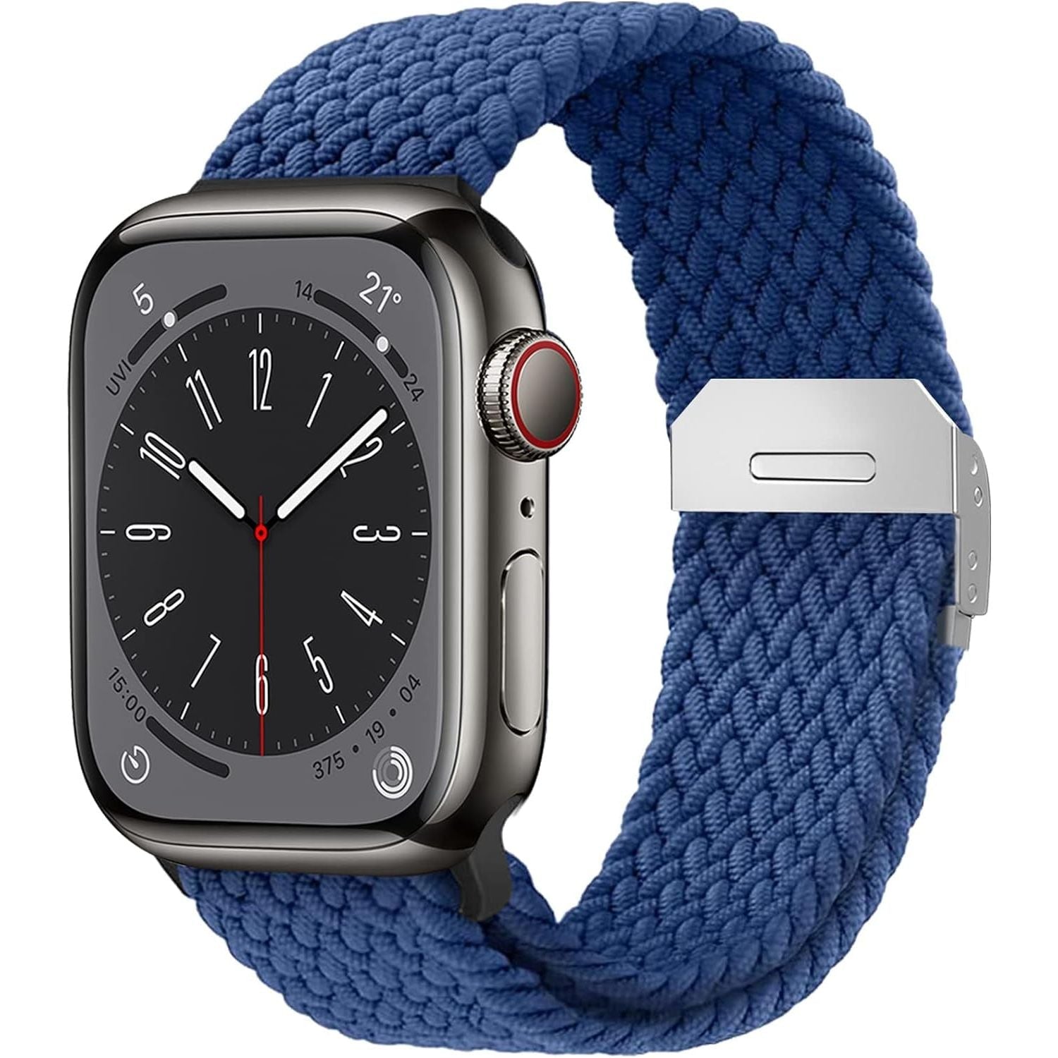 Compatible with Apple Watch Strap Band 49Mm 46Mm 45Mm 44Mm 42Mm Braided Band Replacement Bands Adjustable Stretchable Elastics Sport Wristband for Iwatch Ultra2 Ultra Series10/9/8/7/6/Se/5/4/3/2/1
