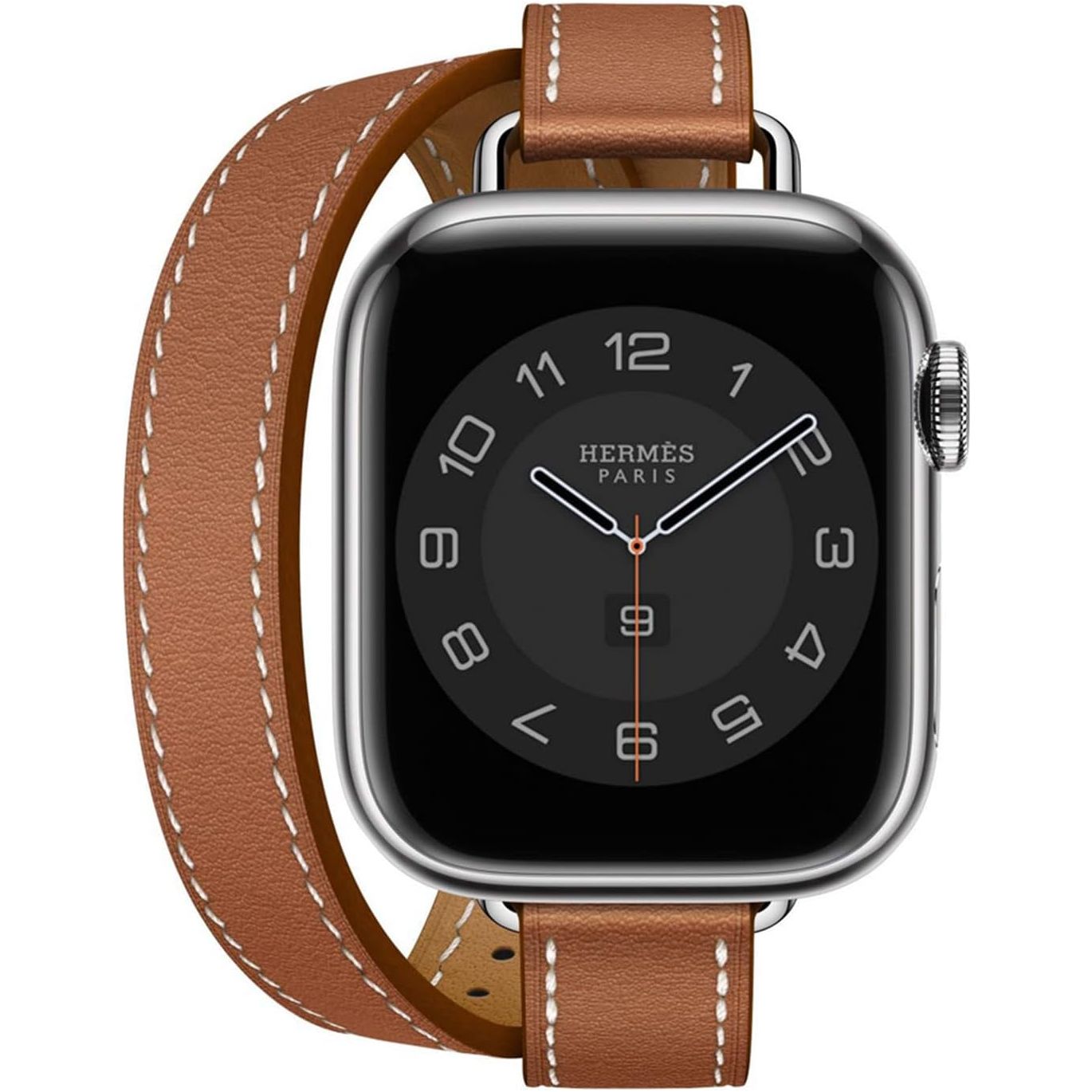 Compatible for Apple Watch Band 49Mm 46Mm 45Mm 44Mm 42Mm 41Mm 40Mm 38Mm Women, Genuine Leather Double Tour Designed Slim Apple Watch Strap for Iwatch Ultra 2/1 Series 10 9 8 7 6 5 4 3 2 1 SE