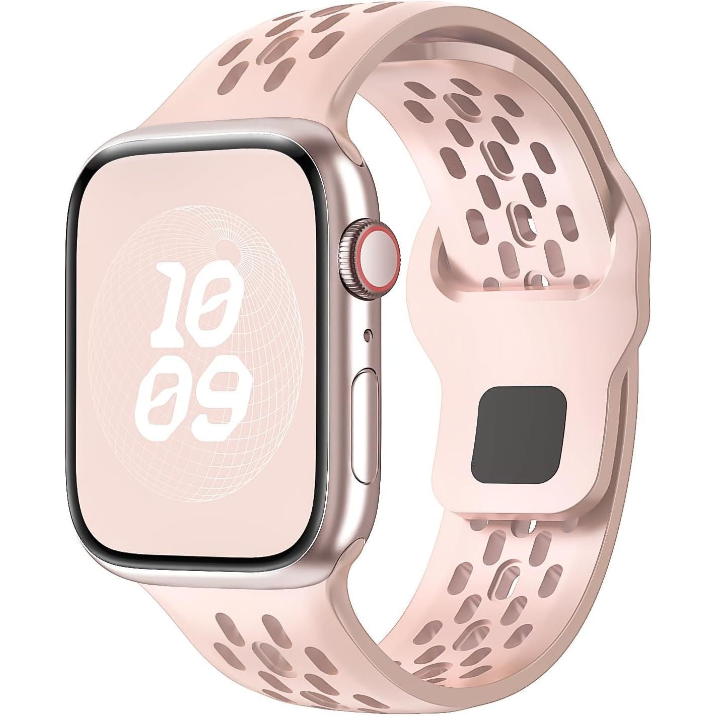 Sport Band for Apple Watch Band 46Mm 45Mm 42Mm 44Mm 49Mm 41Mm 40Mm 38Mm Men Women,Silicone for Apple Watch Strap Breathable Wristband Bracelet Iwatch Ultra Ultra 2 Series 10 9 8 7 SE2 SE 6 5 4 3 2 1 Strap