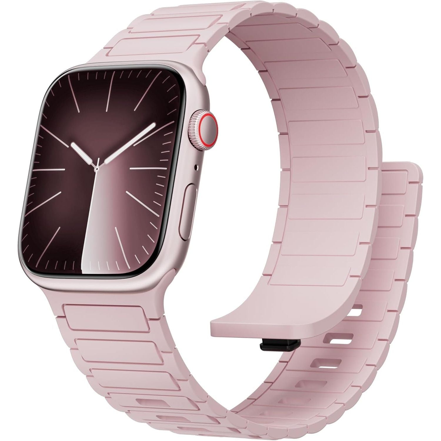 Magnetic Bands for Apple Watch Ultra/2 Band 49Mm 46Mm 45Mm 44Mm 42Mm Iwatch Band 42Mm 41Mm 40Mm 38Mm Women Men,Soft Silicone Strap Sport Loop Bracelet Wristbands for Apple Watch Series 10 9 8 7 6 5 4 3 2 SE 2Nd