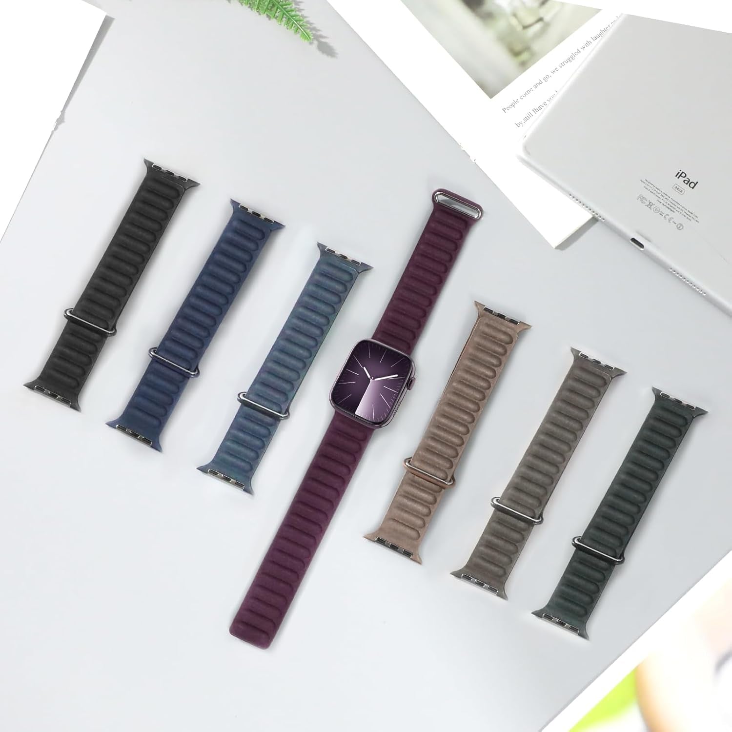 Straplab Fine Woven Magnetic Link Band for Apple Watch