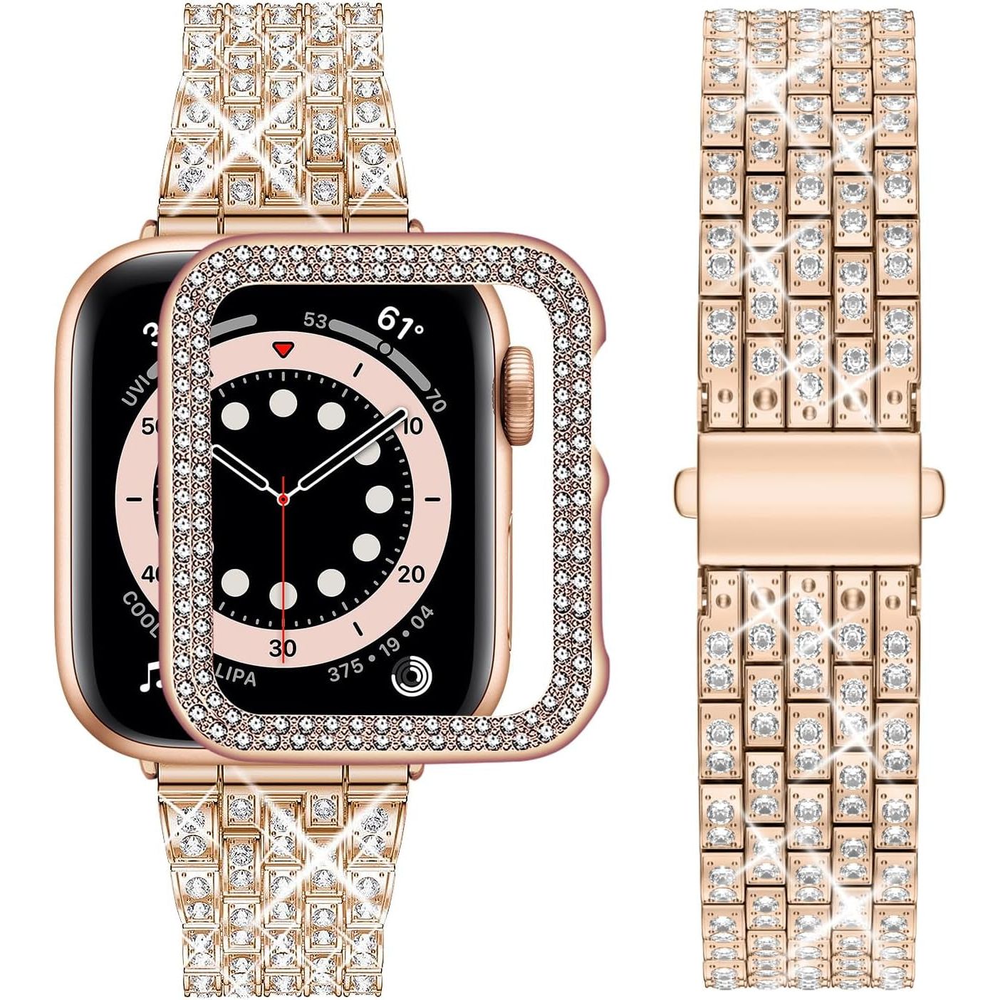 Straplab Crystalé Rhinestone Apple Watch Band with Protective Case