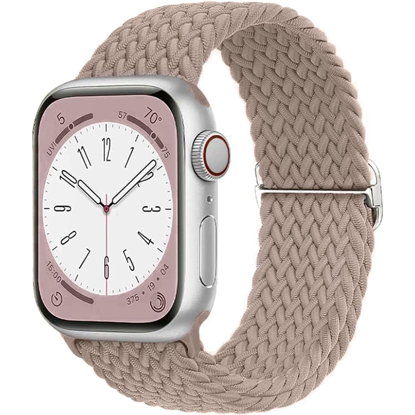 Compatible with Apple Watch Strap Band 49Mm 46Mm 45Mm 44Mm 42Mm Braided Band Replacement Bands Adjustable Stretchable Elastics Sport Wristband for Iwatch Ultra2 Ultra Series10/9/8/7/6/Se/5/4/3/2/1