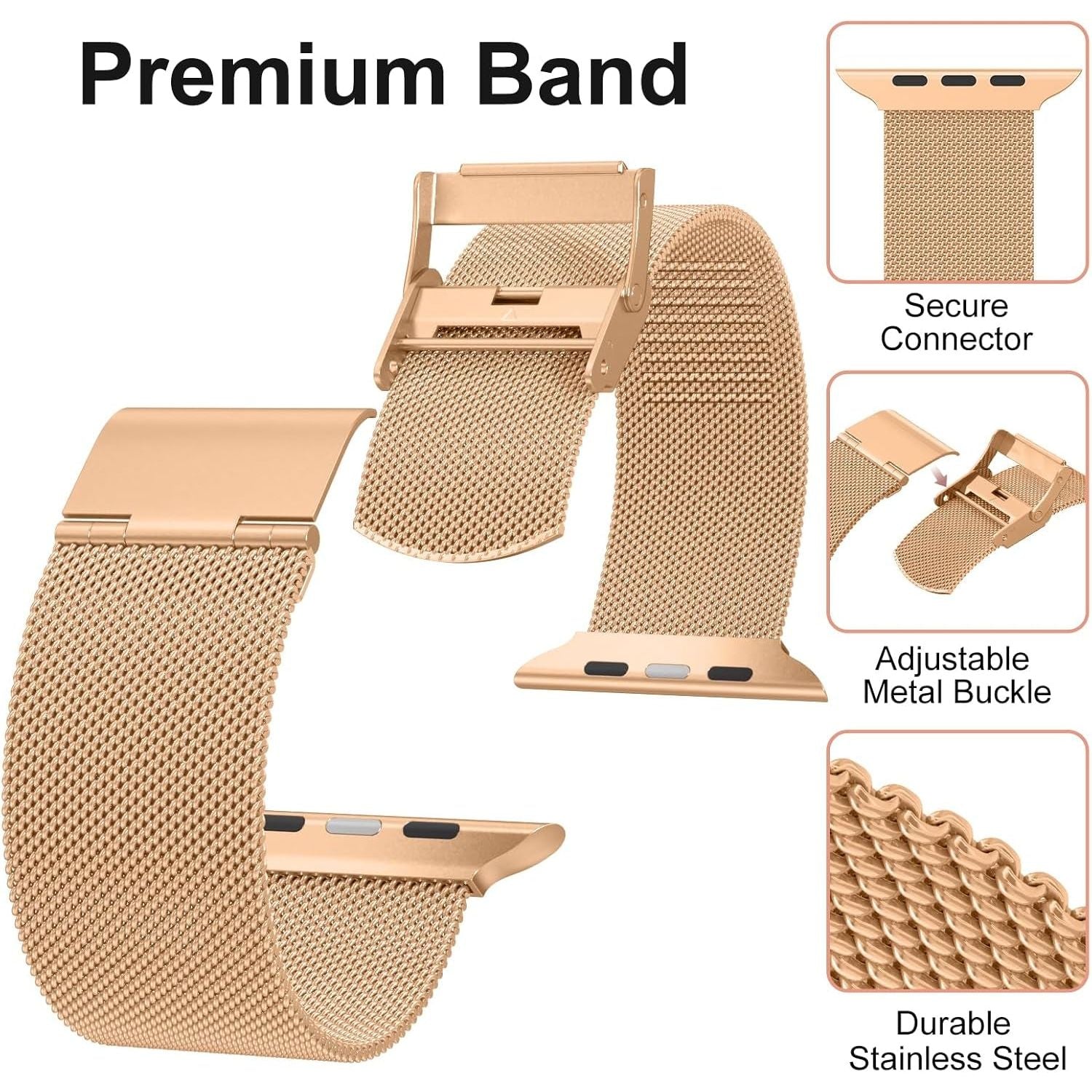 Straplab Magnetic Milanese Band for Apple Watch