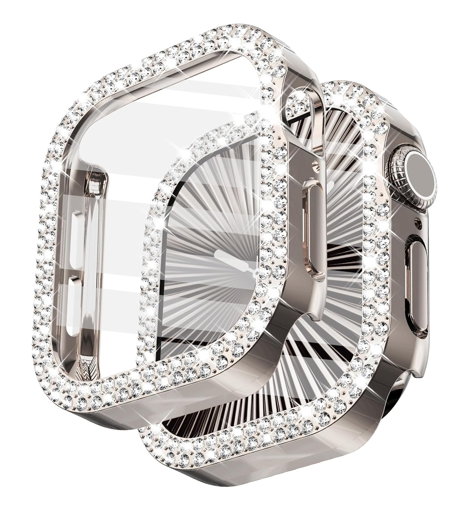 Straplab Bling Apple Watch Case with Tempered Glass Shield