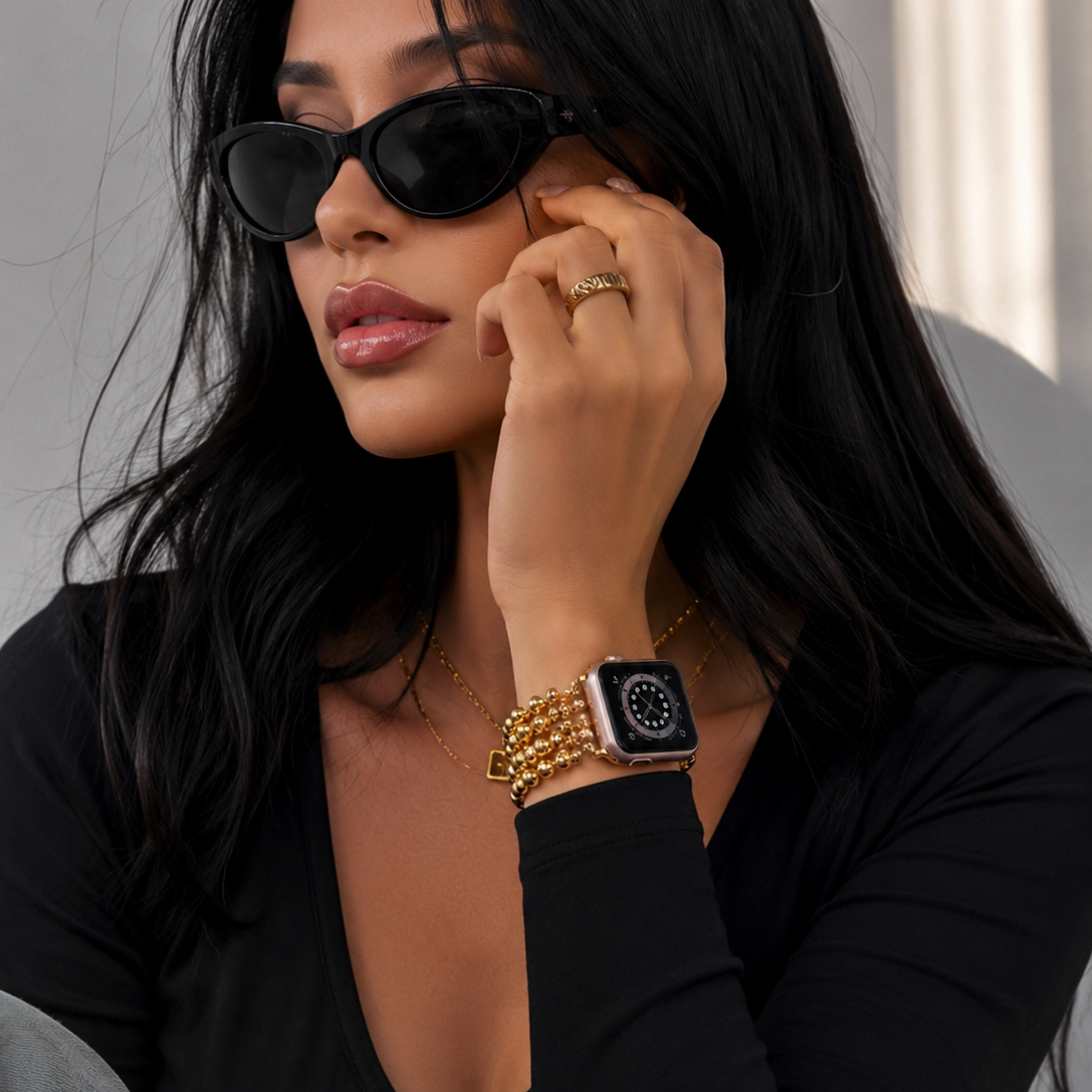 Aureate Bead Band | Gold
