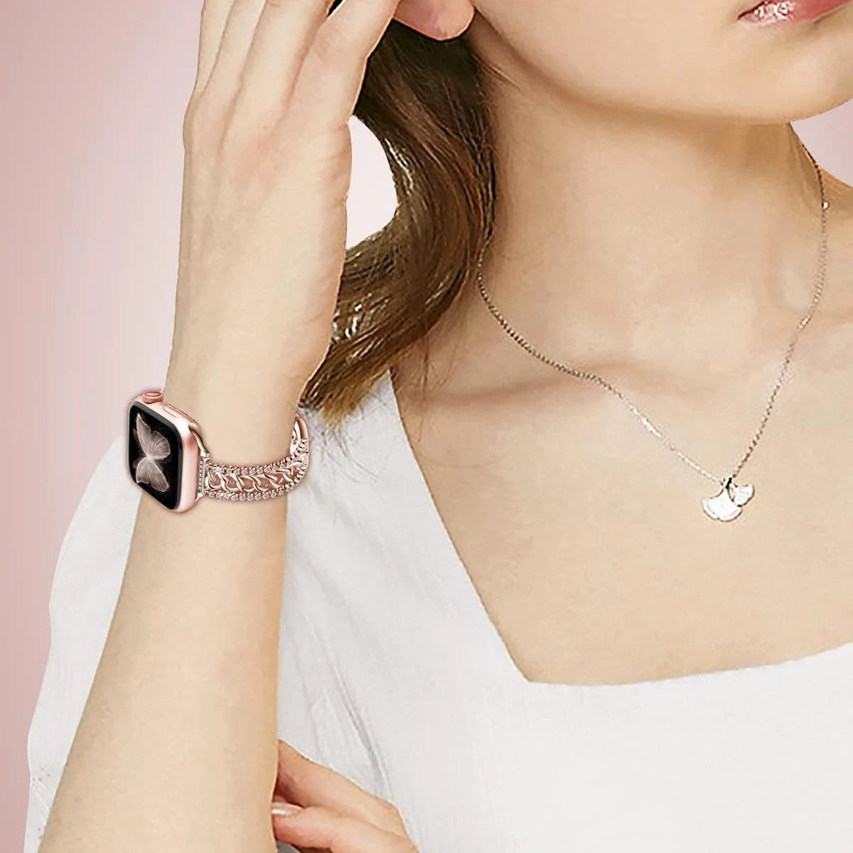 Chained Diamond Band 10 Colours