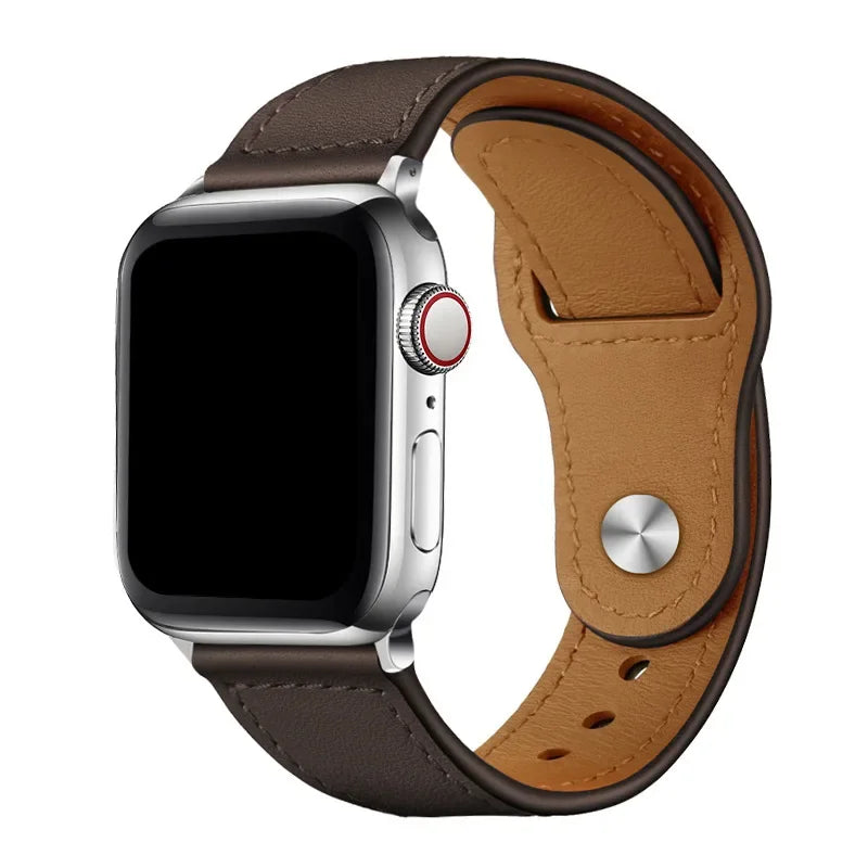 Luxe Dark Brown Leather Strap